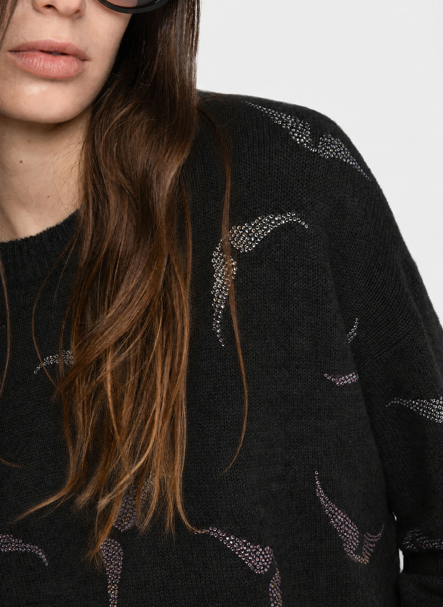 Markuz Diamanté Wings Sweater