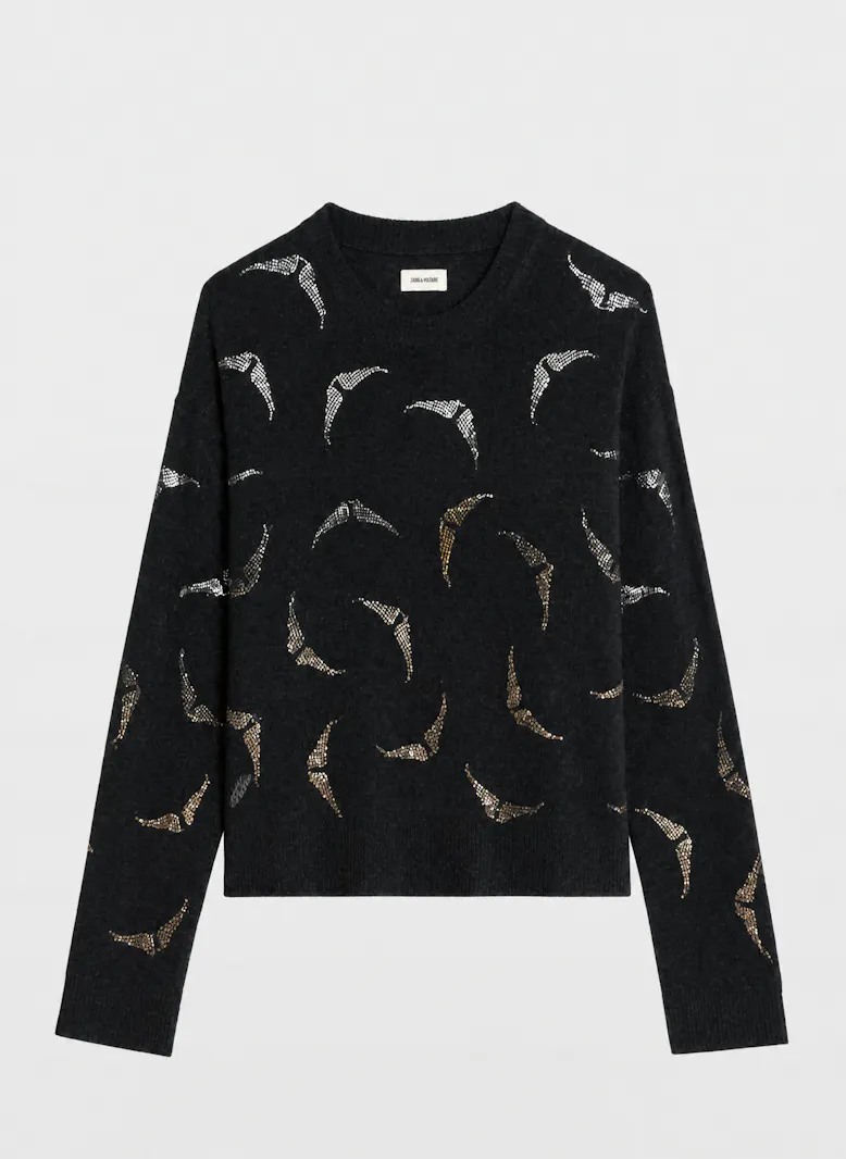 Markuz Diamanté Wings Sweater