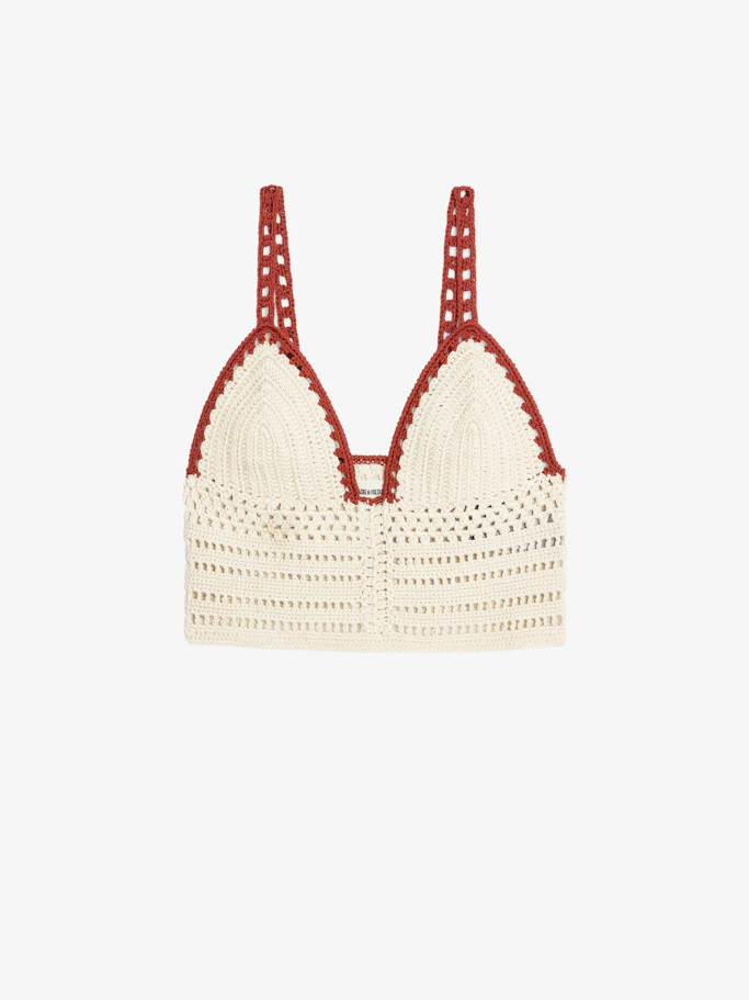 Zadig & Voltaire Taly Women's White Crochet Tank Top