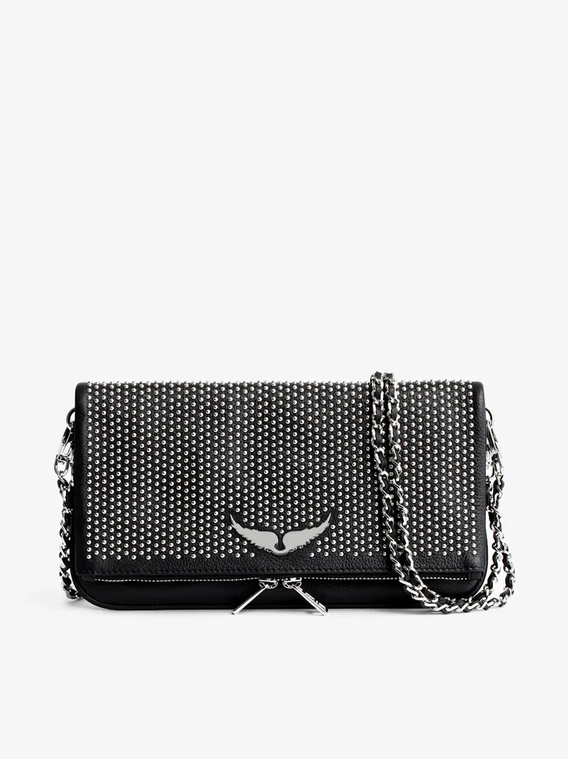 Rock Dotted Swiss Clutch