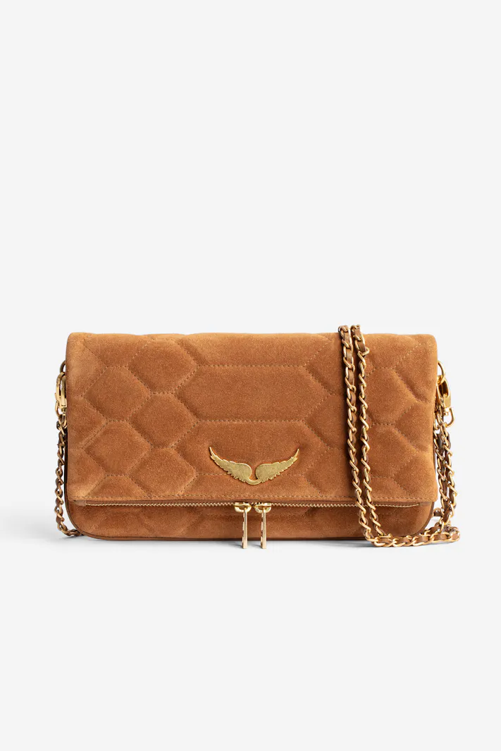 Bolso de mano Rock de ante acolchado