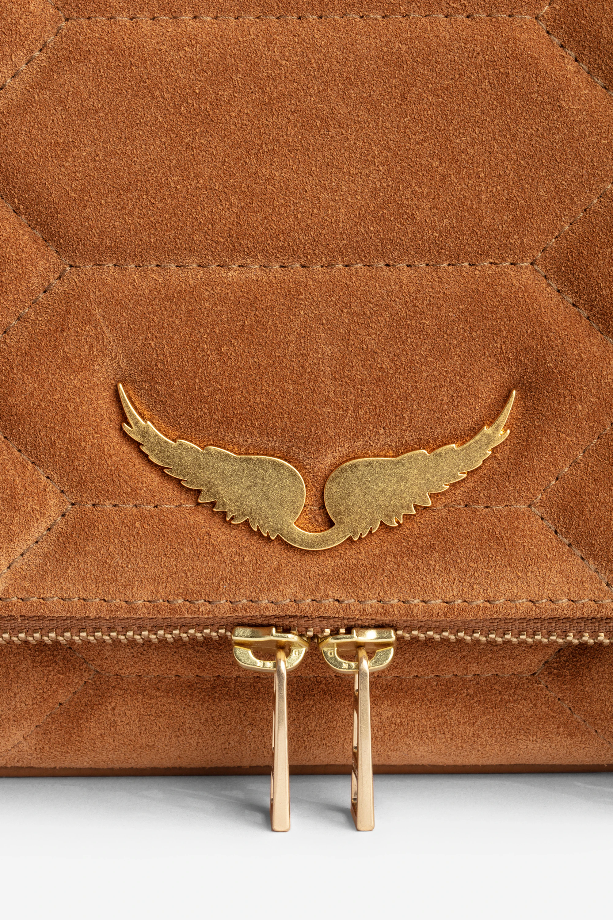 Bolso de mano Rock de ante acolchado 3