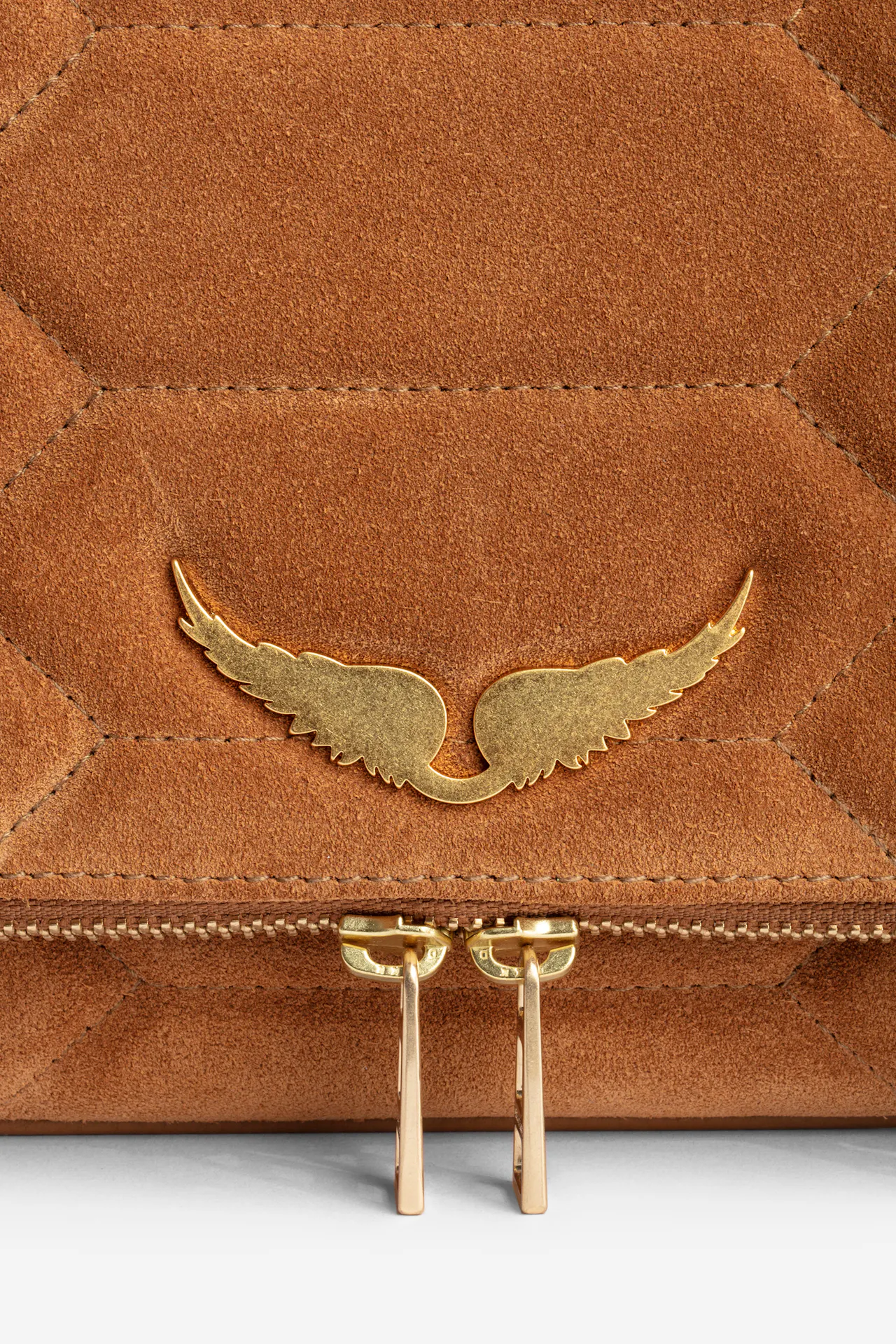 Bolso de mano Rock de ante acolchado 3