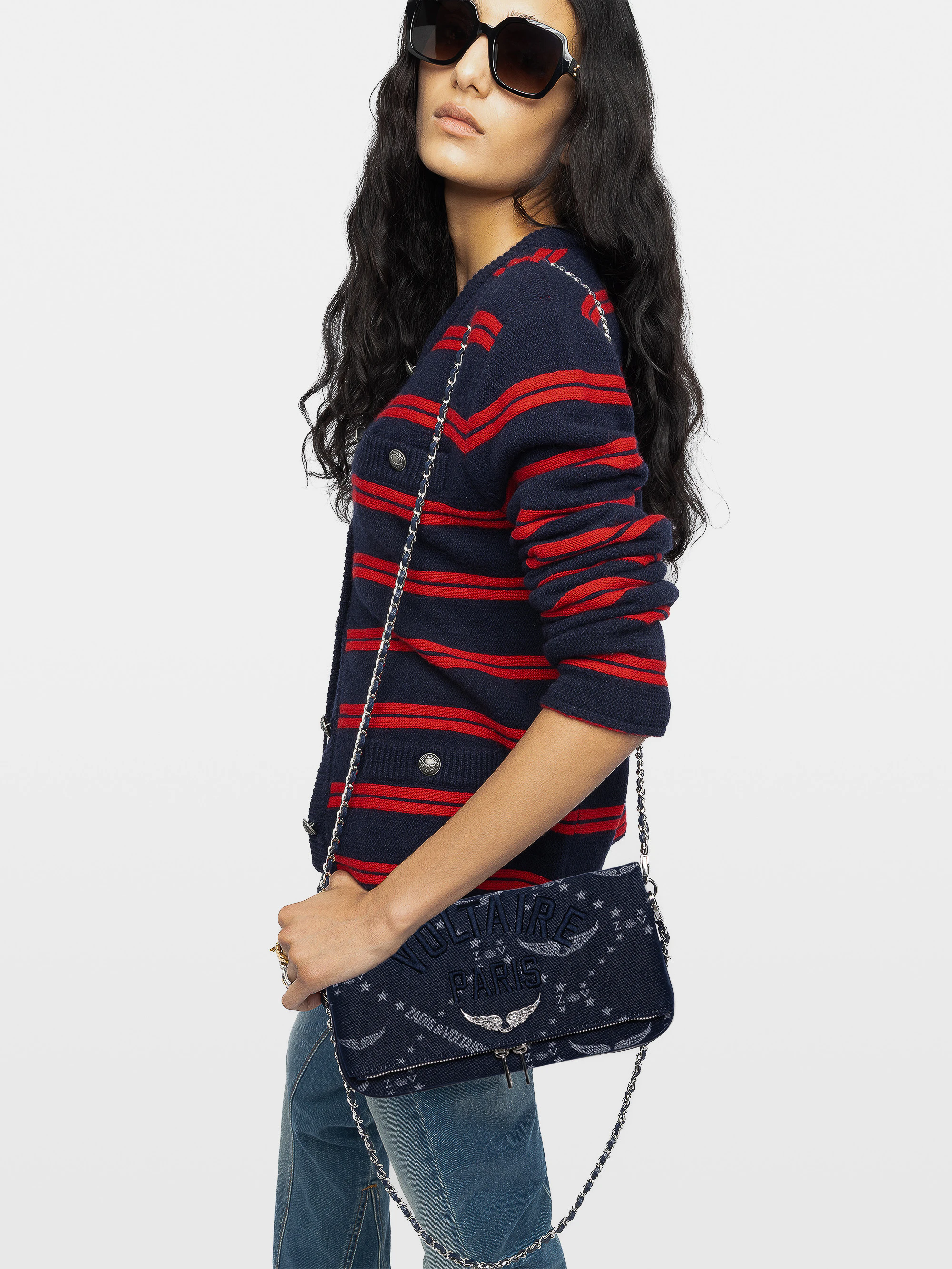 Clutch Rock Denim Monogram