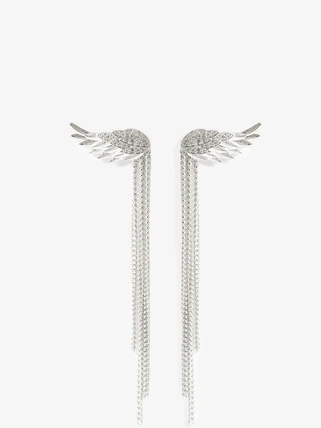 Boucles D'Oreilles Rock Feather Chain