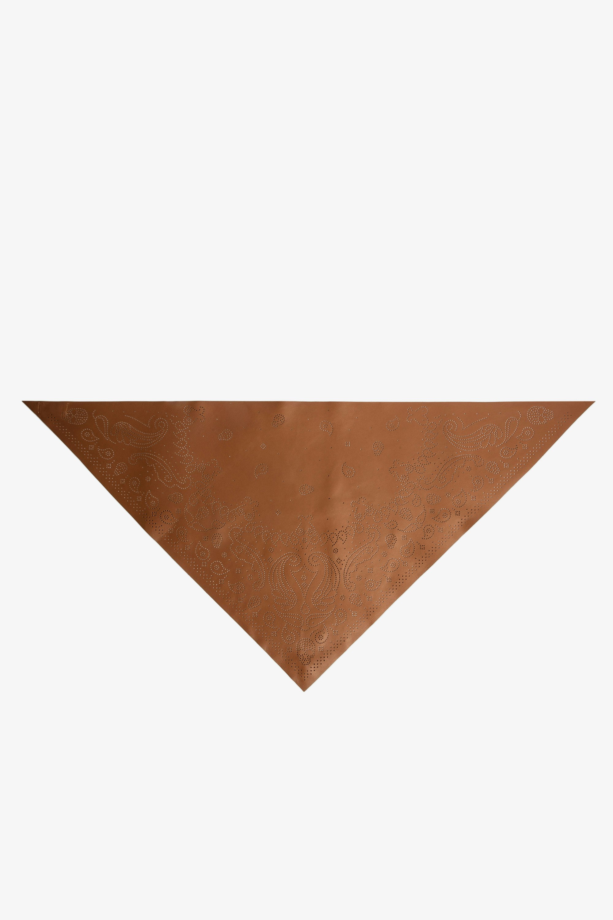 Bandy Triangle Leather Scarf 2