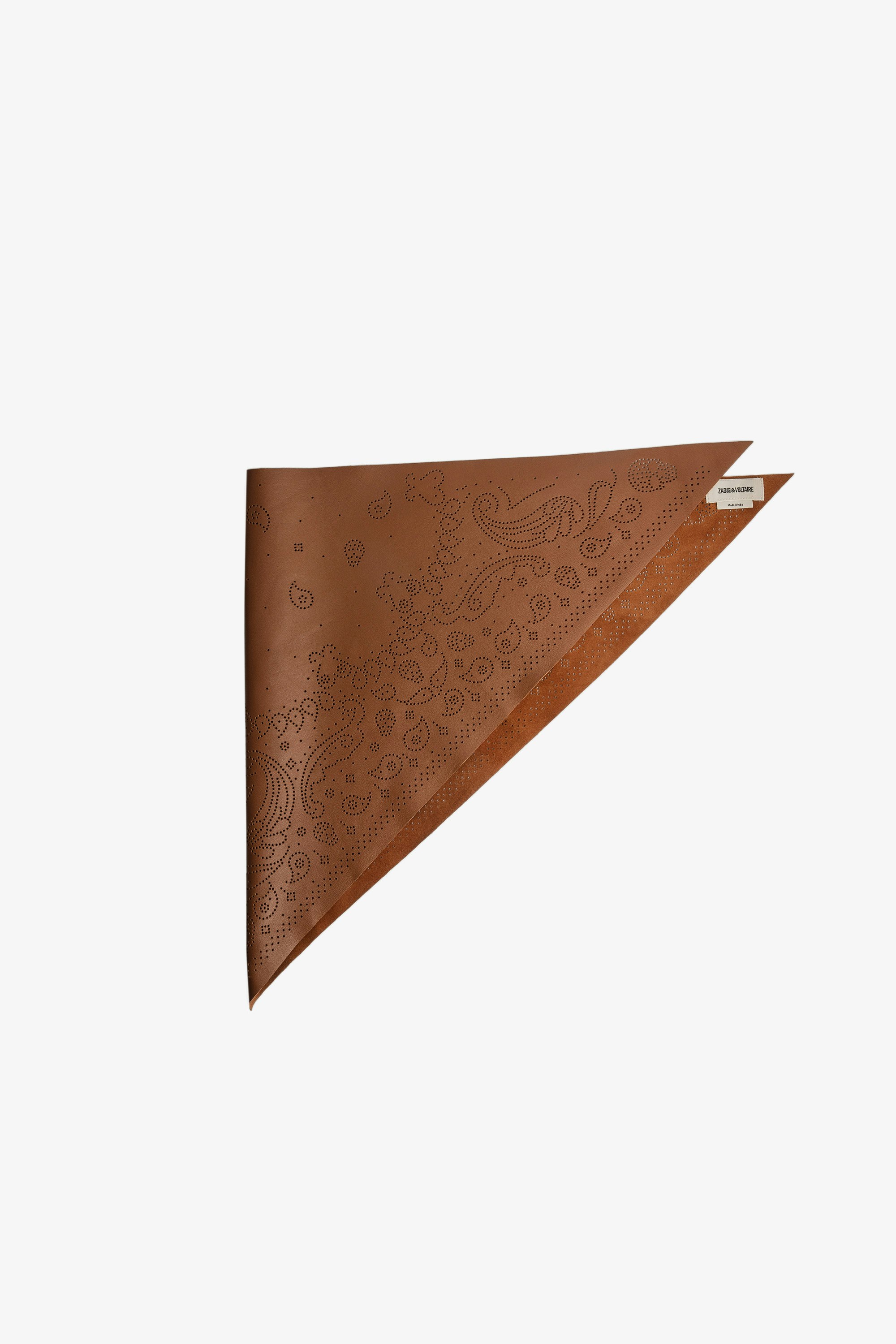 Bandy Triangle Leather Scarf 3