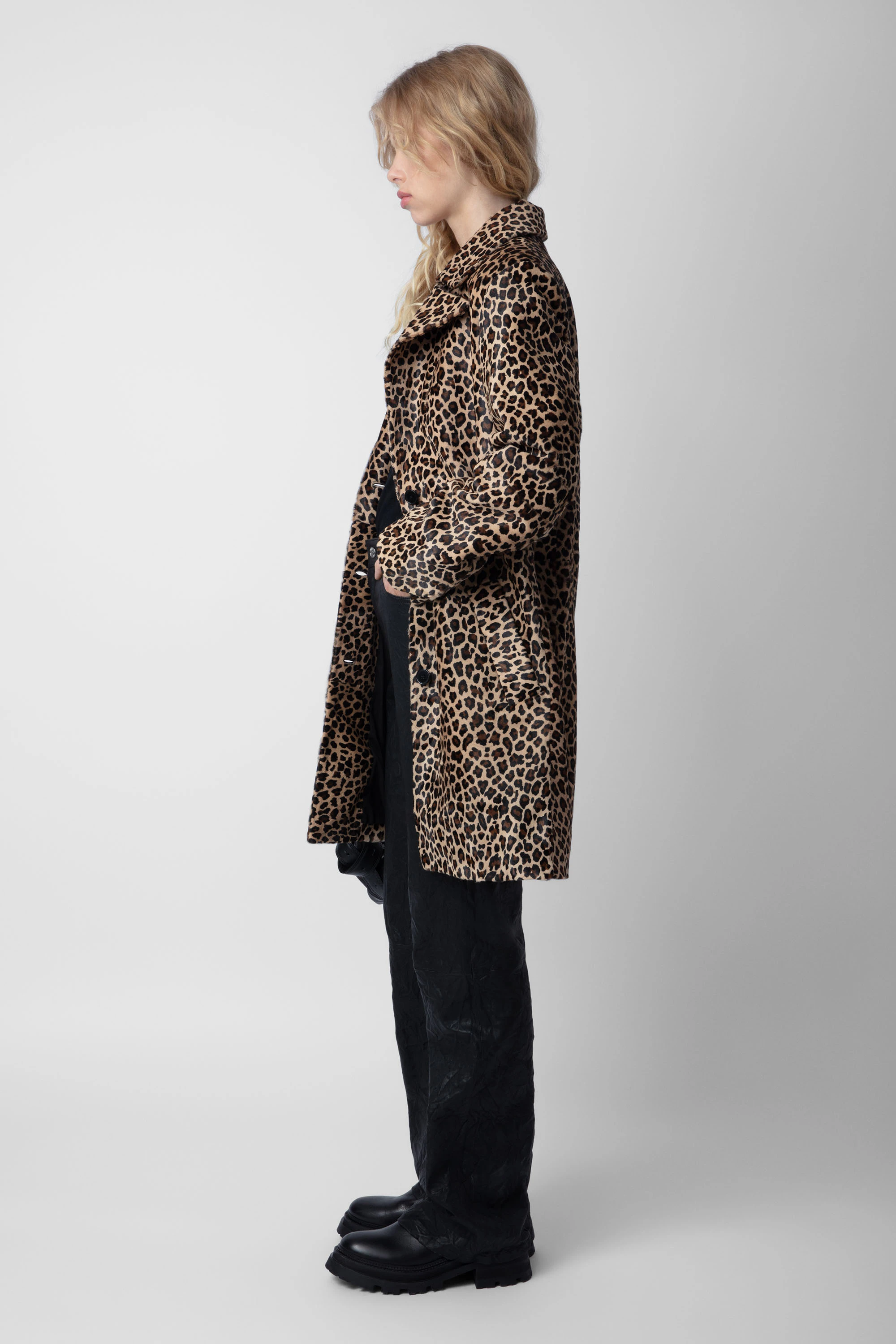 Monacoz Leopard-Print Leather Coat thumbnail 3