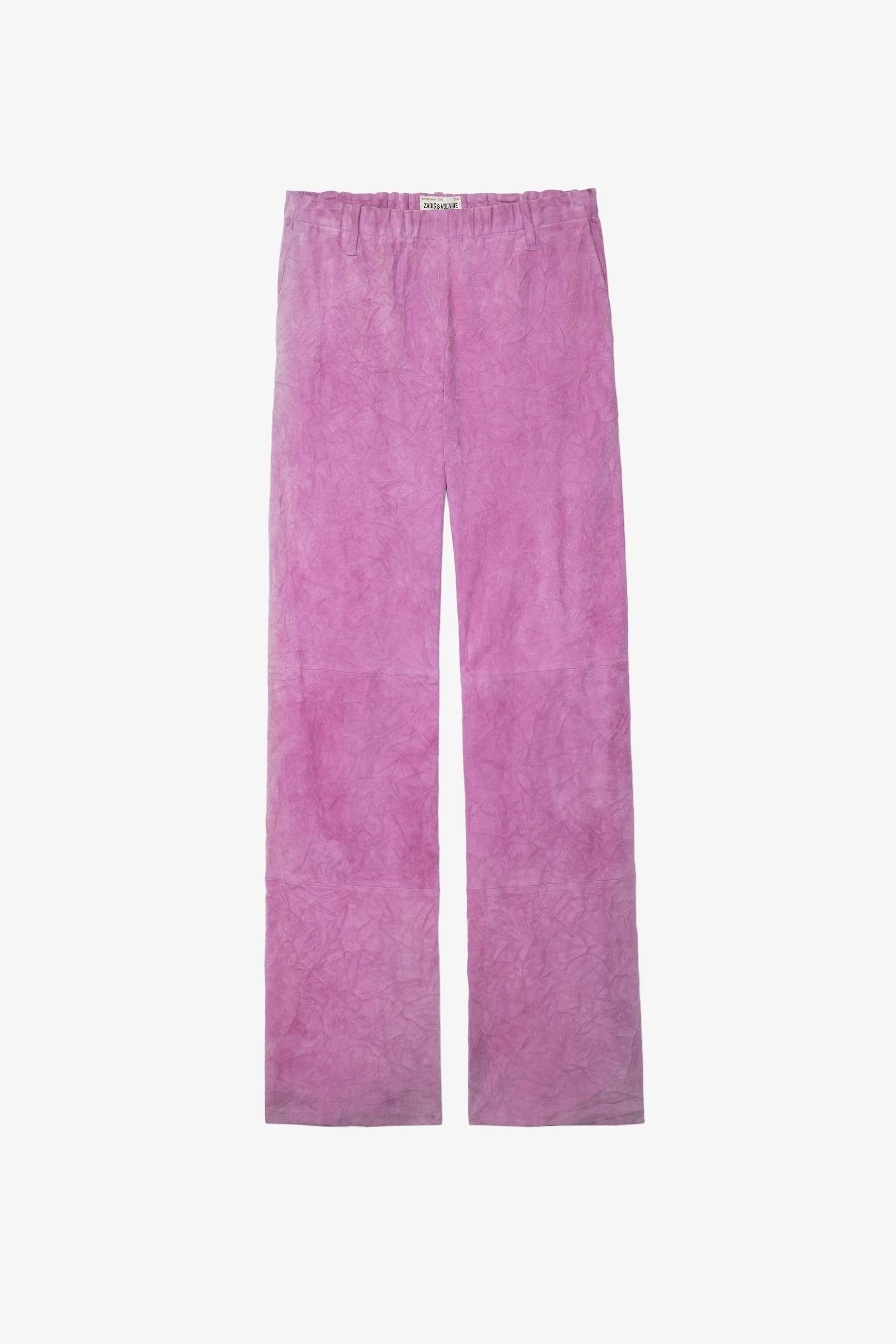 Parfait Crinkled Suede Pants 5