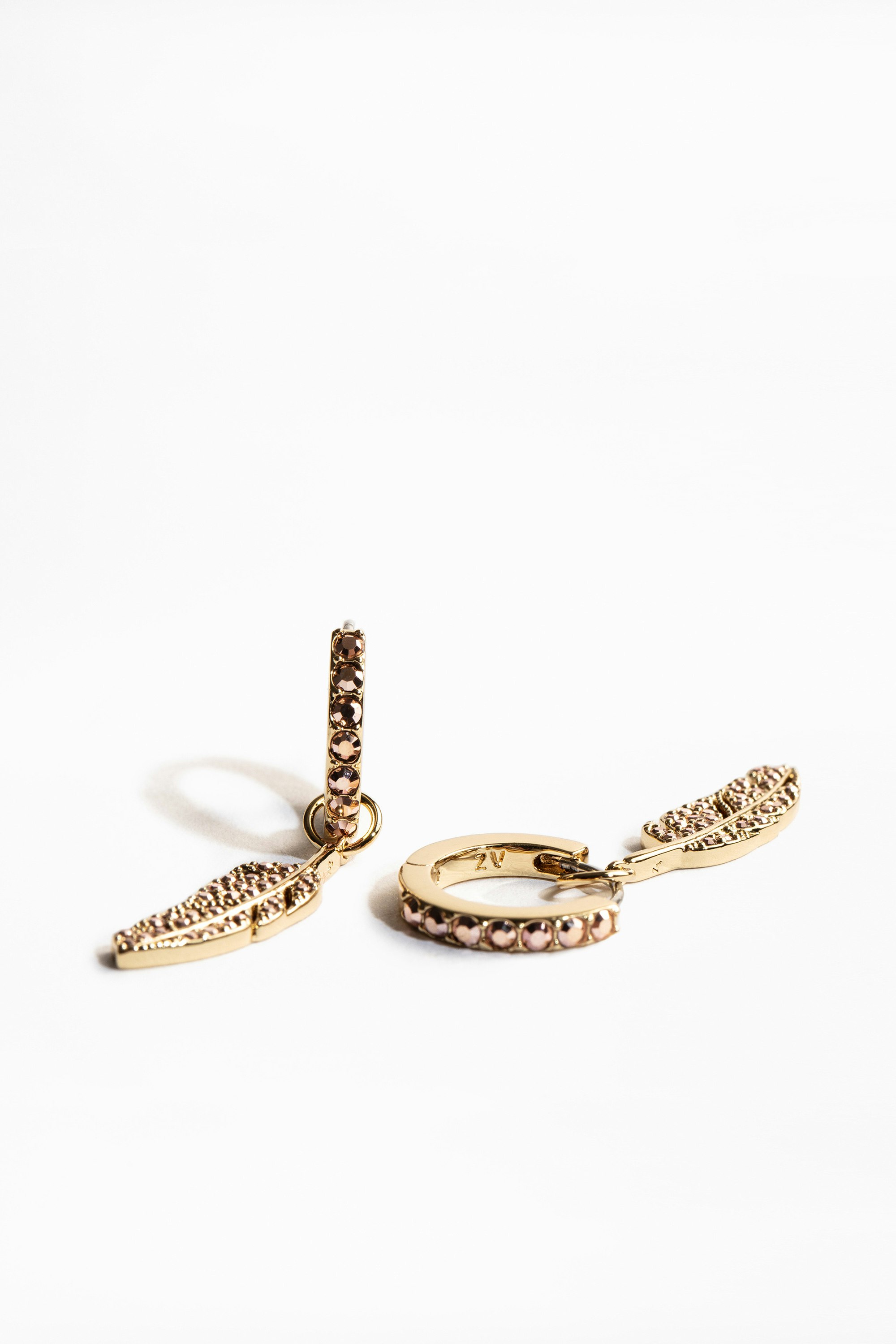 Feather Strass Earrings 3