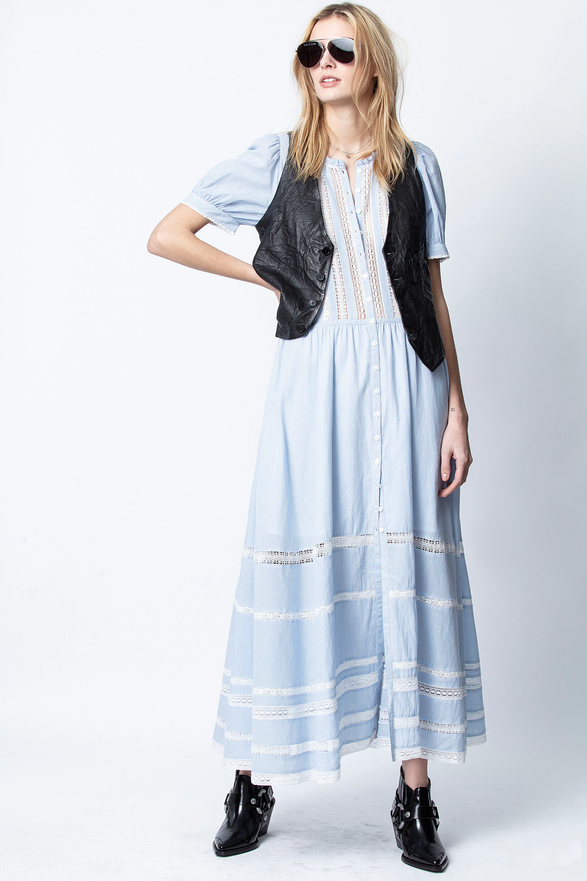 Robe Regard Coton Rayé thumbnail 1