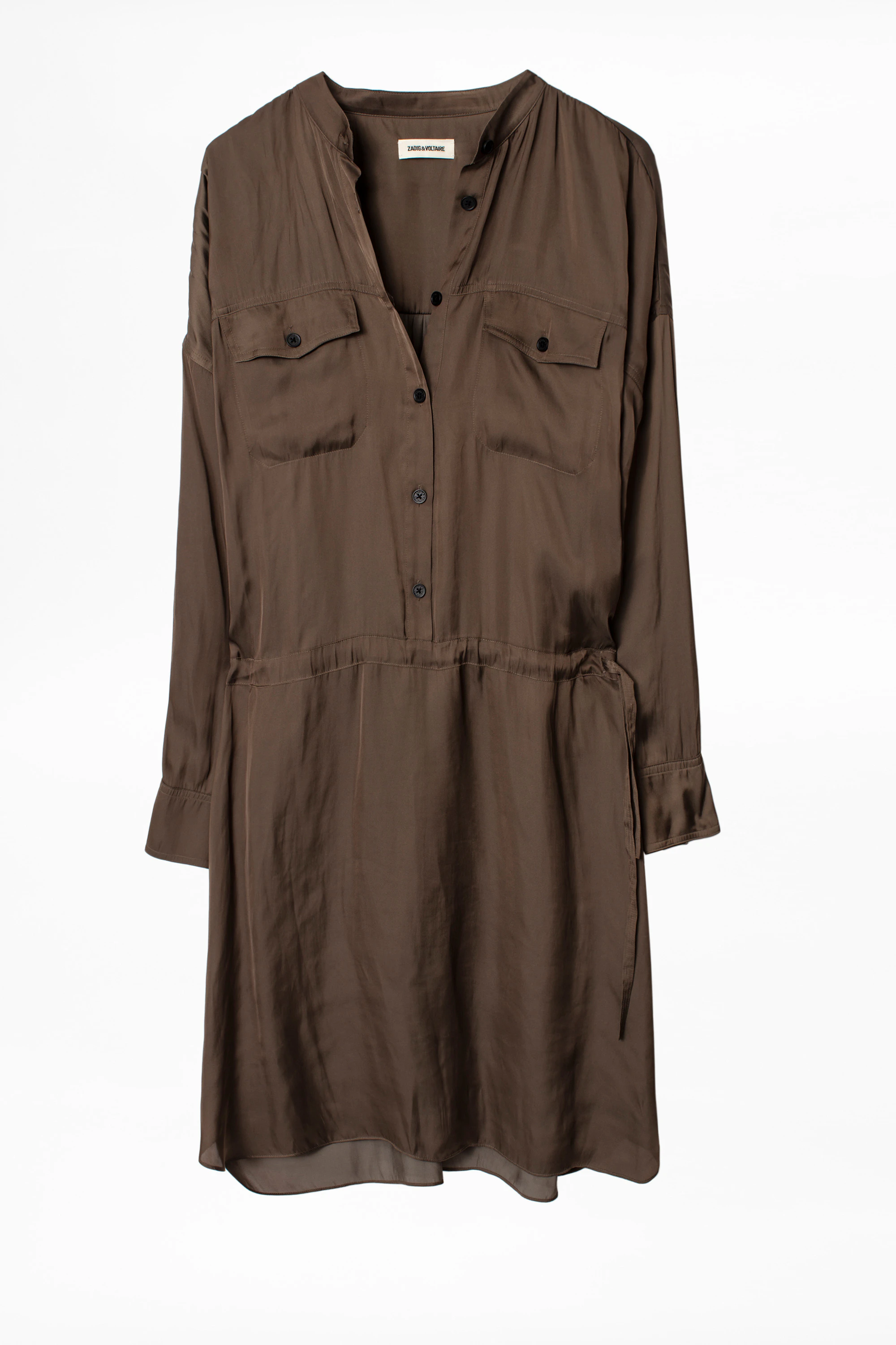 zadig & voltaire romeo satin dress Romeo Satin Dress dress brown women