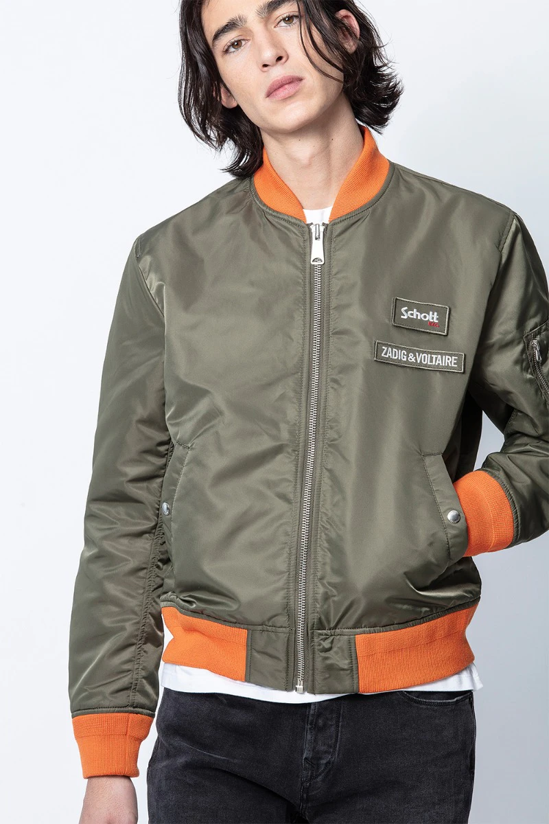 ZV X Schott Jacket jacket kaki men | Zadig&Voltaire