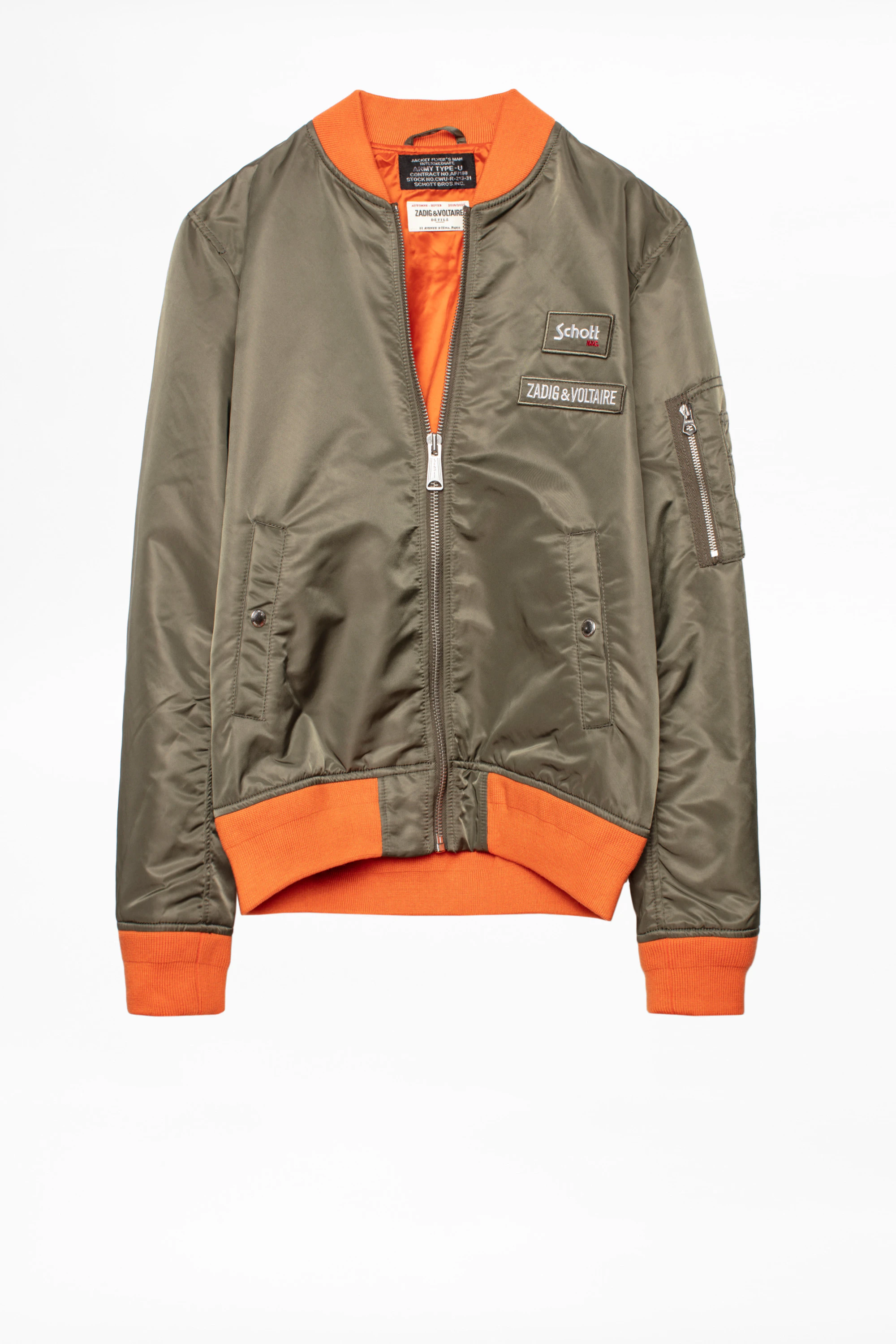 ZV X Schott Jacket jacket kaki men | Zadig&Voltaire