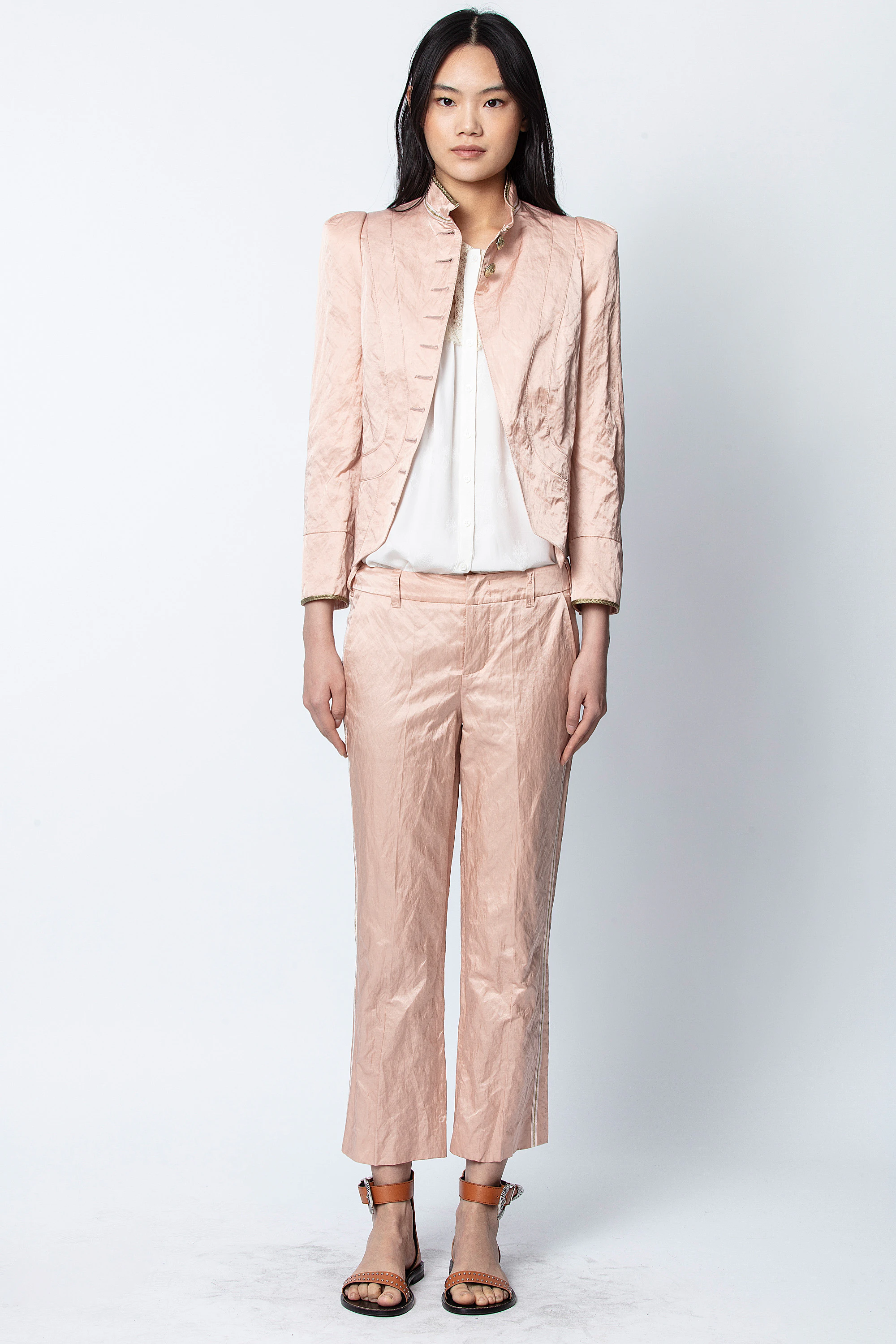 Lana Satin Jacket blazer pink women | Zadig&Voltaire
