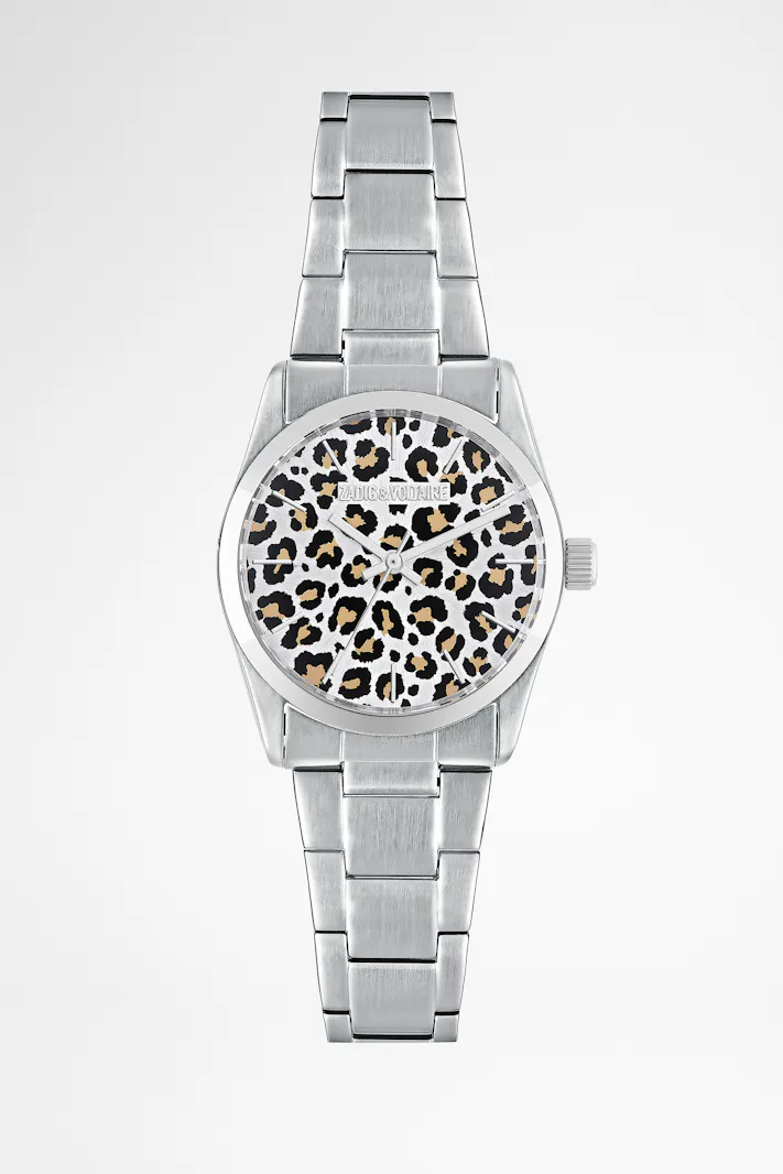 Montre Fusion Imprimé Léopard