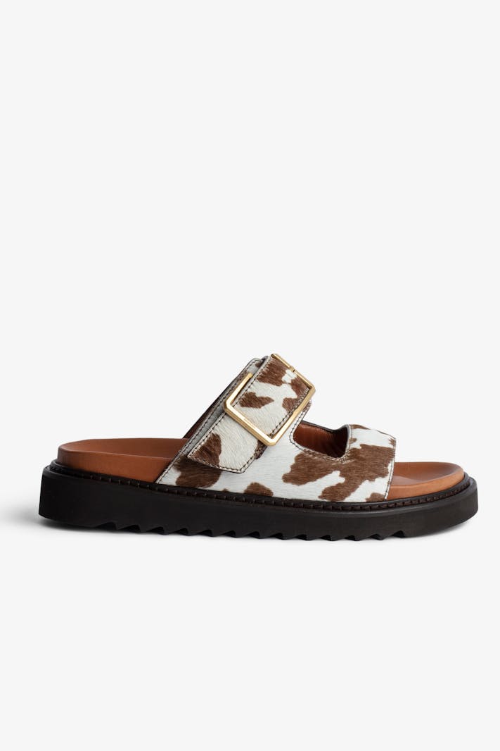 Cecilia Alpha Cow Sandals