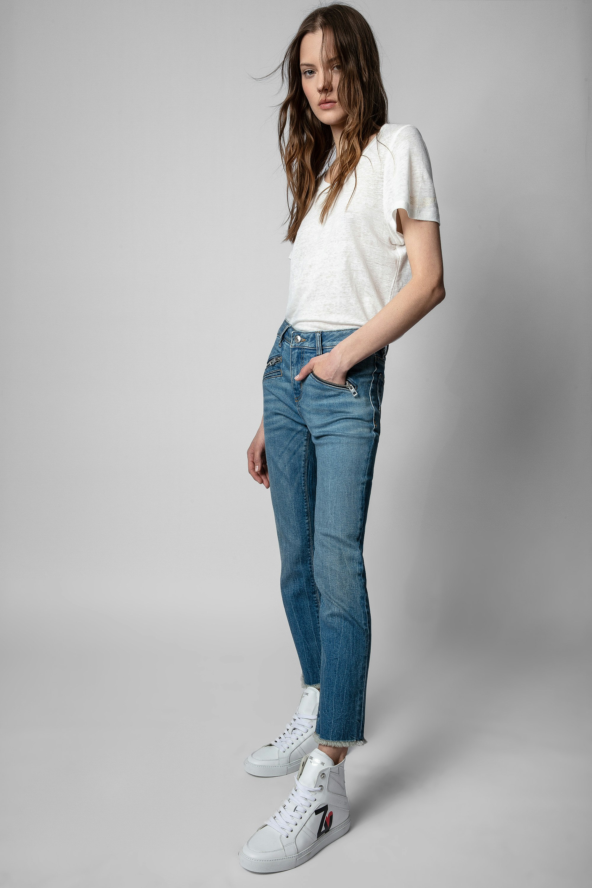 Sneakers Montantes Cuir ZV1747 High Flash  4