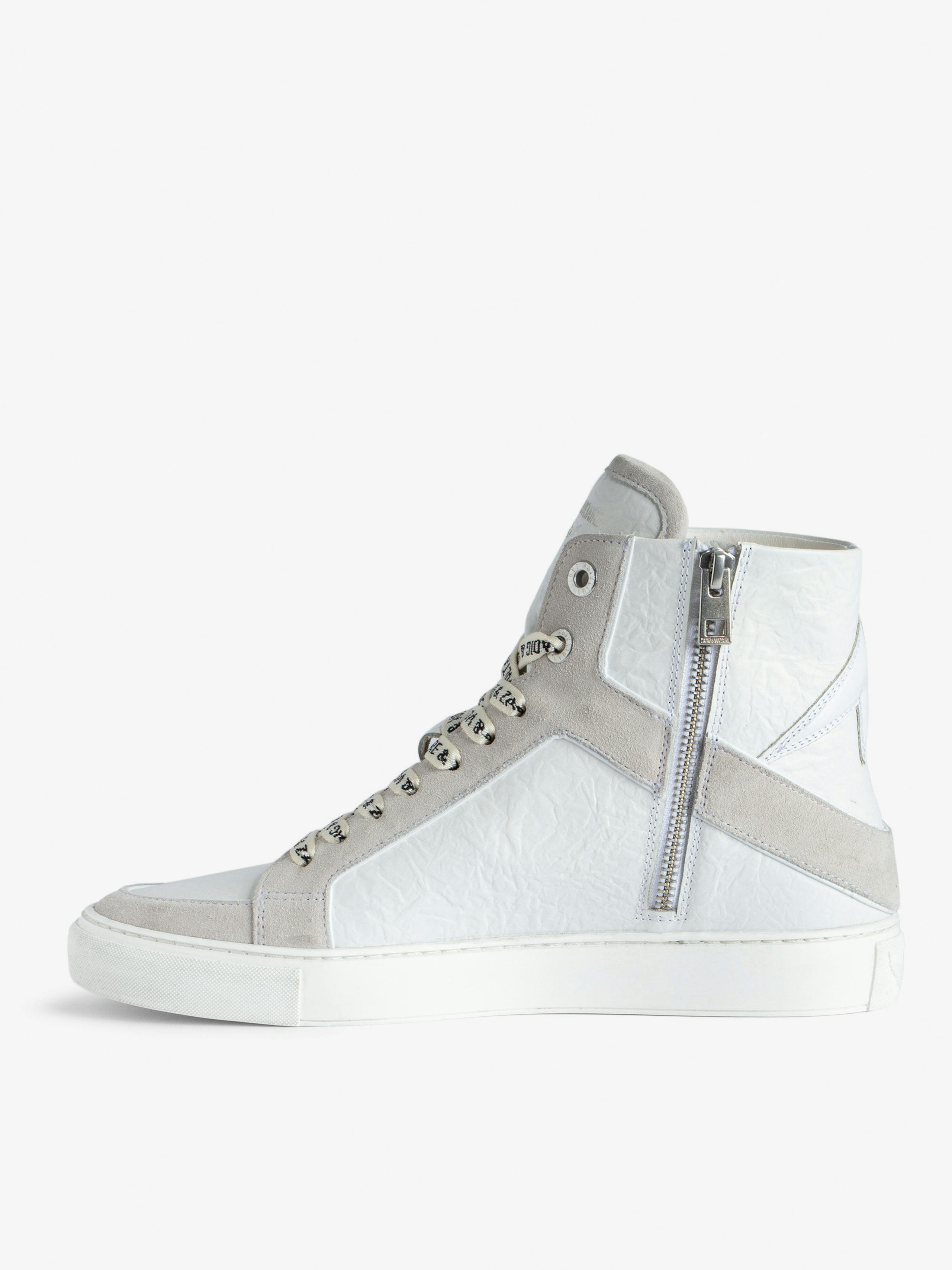 ZV1747 High Flash High-Top Crinkled Sneakers 2