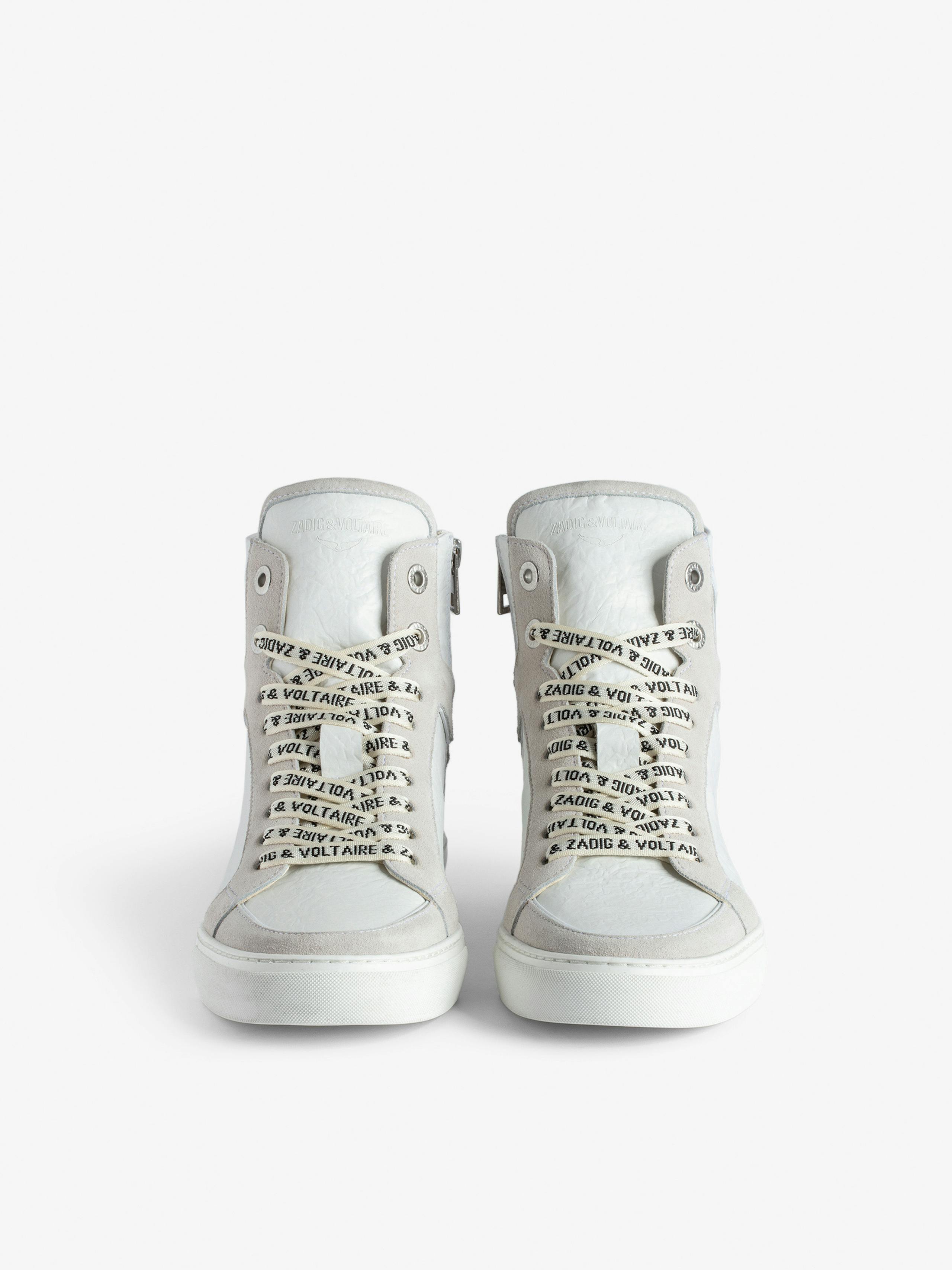 ZV1747 High Flash High-Top Crinkled Sneakers 3