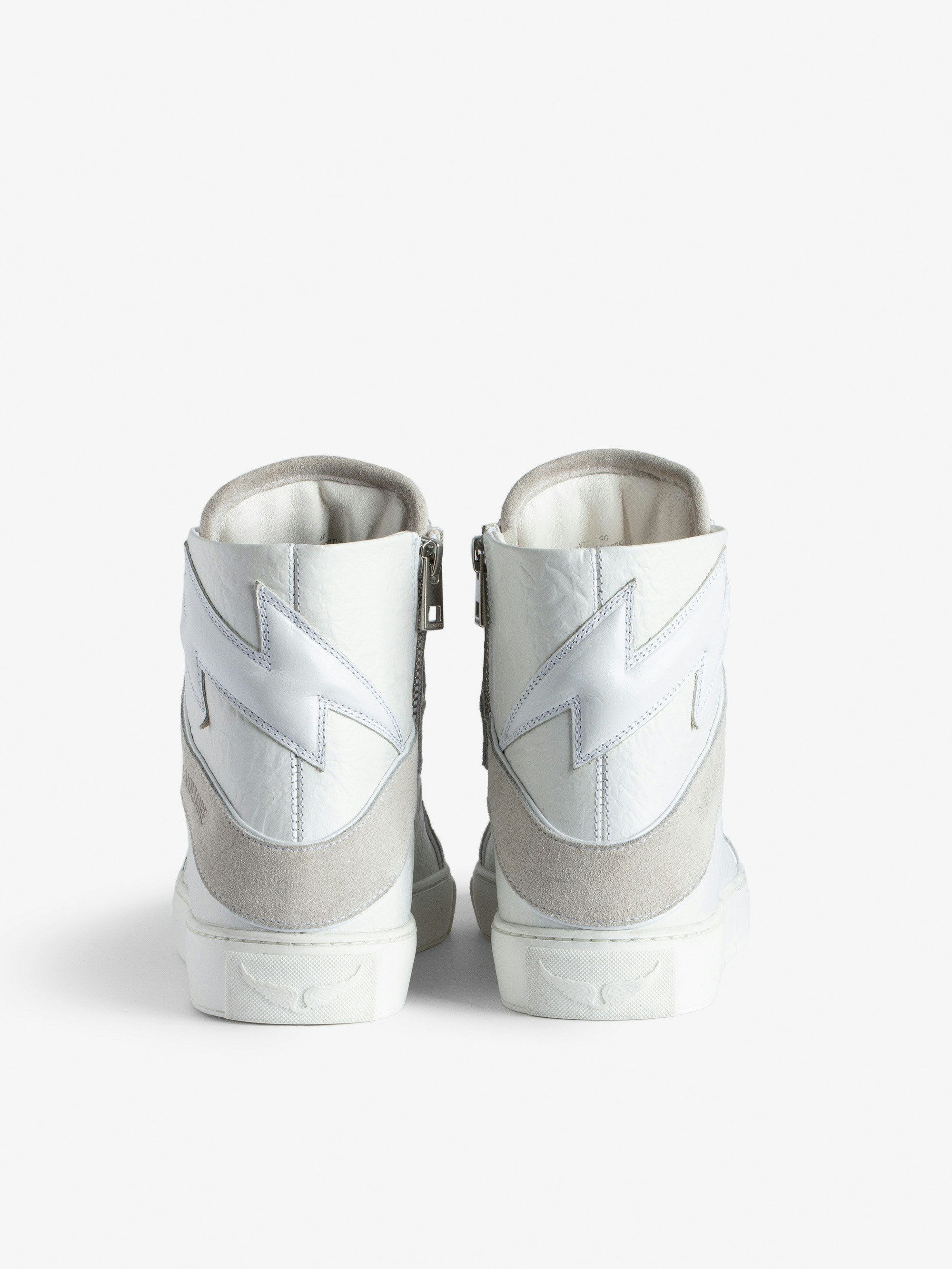 ZV1747 High Flash High-Top Crinkled Sneakers 