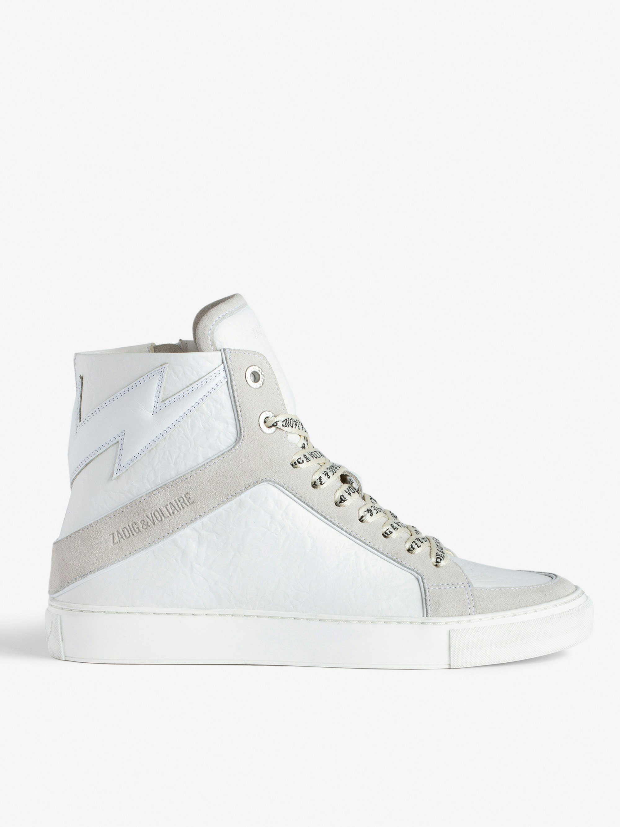 ZV1747 High Flash High-Top Crinkled Sneakers 