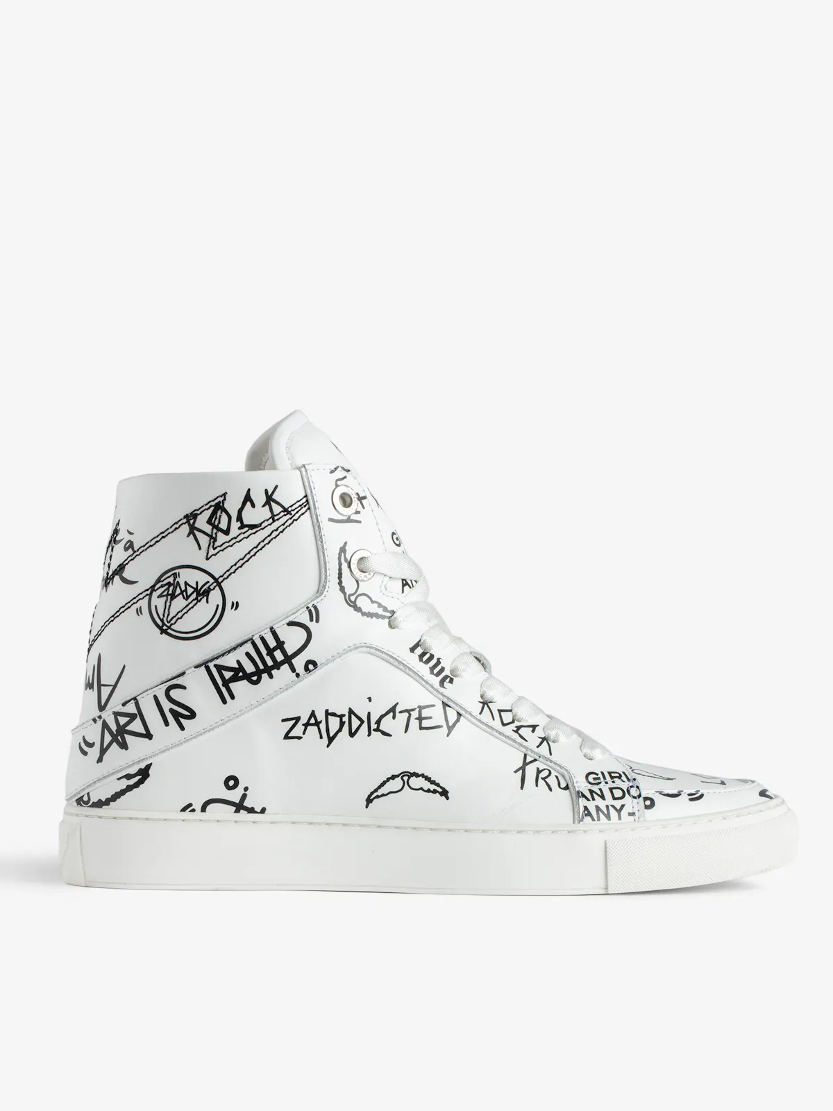 ZV1747 High Flash High-Top Graffiti Sneakers