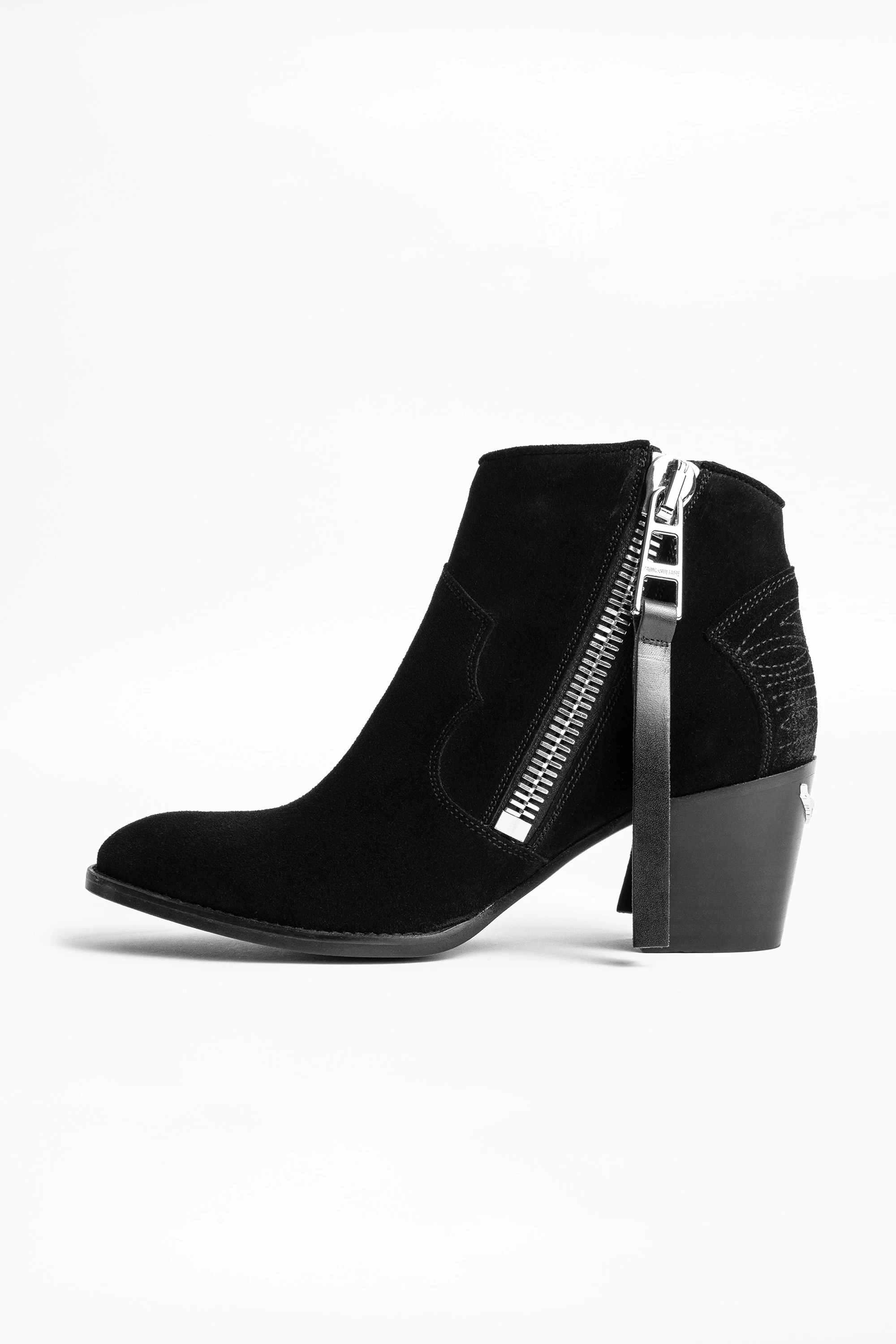 Molly Suede Zip Ankle Boots thumbnail 2