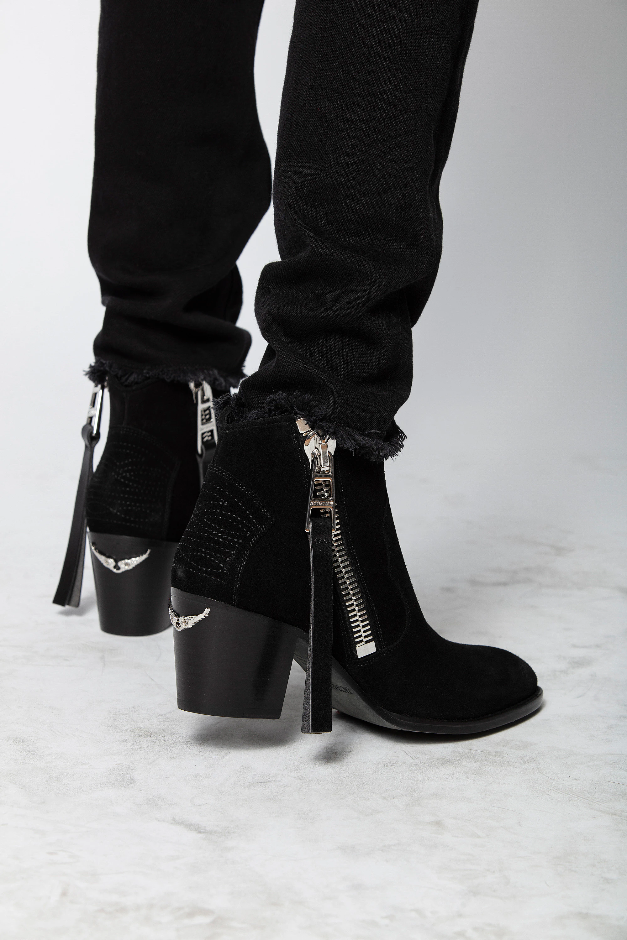 Molly Suede Zip Ankle Boots thumbnail 7