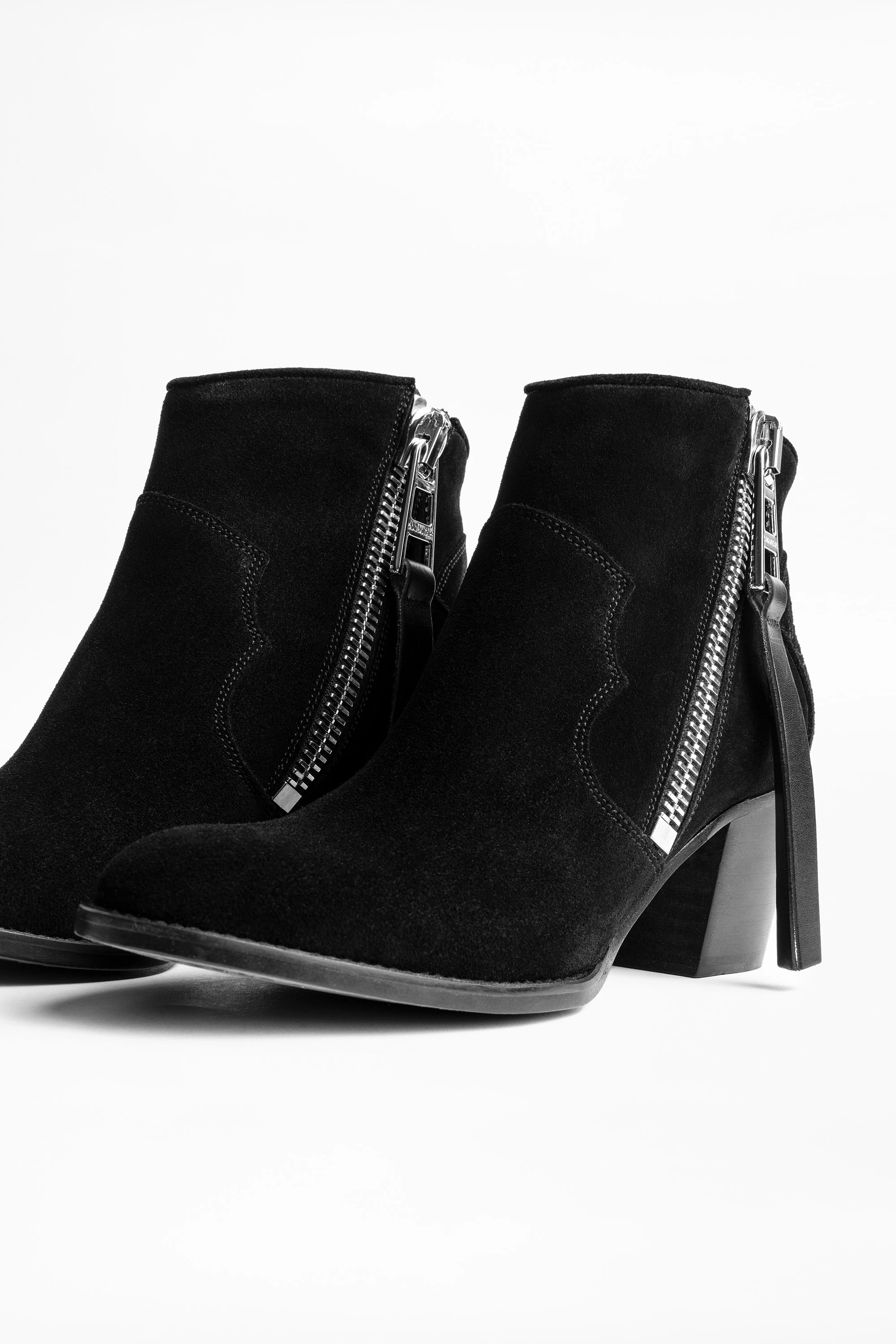 Molly Suede Zip Ankle Boots thumbnail 5