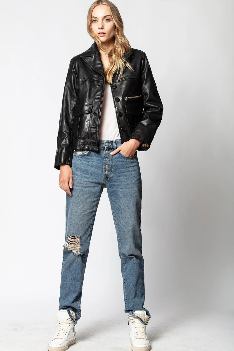 Blouson Lila Cuir thumbnail 4