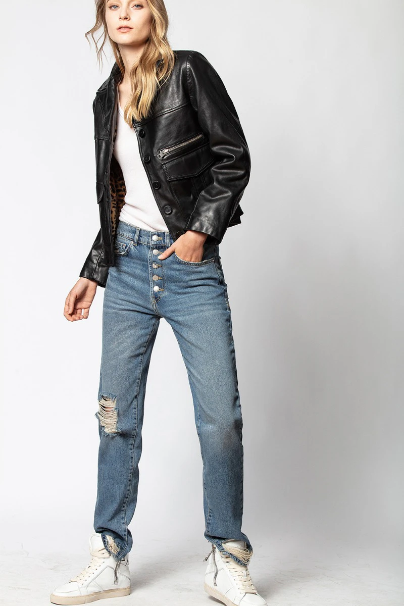 Blouson Lila Cuir thumbnail 5
