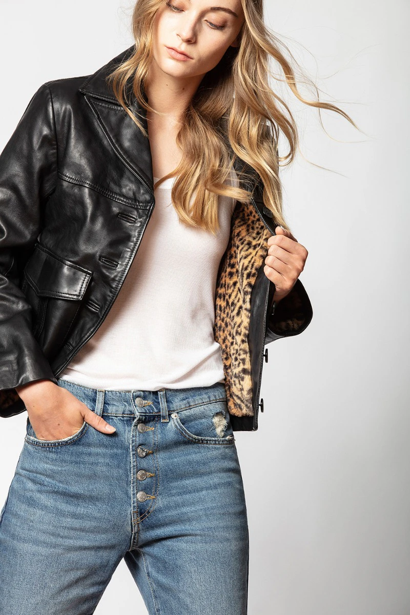 Blouson Lila Cuir thumbnail 1