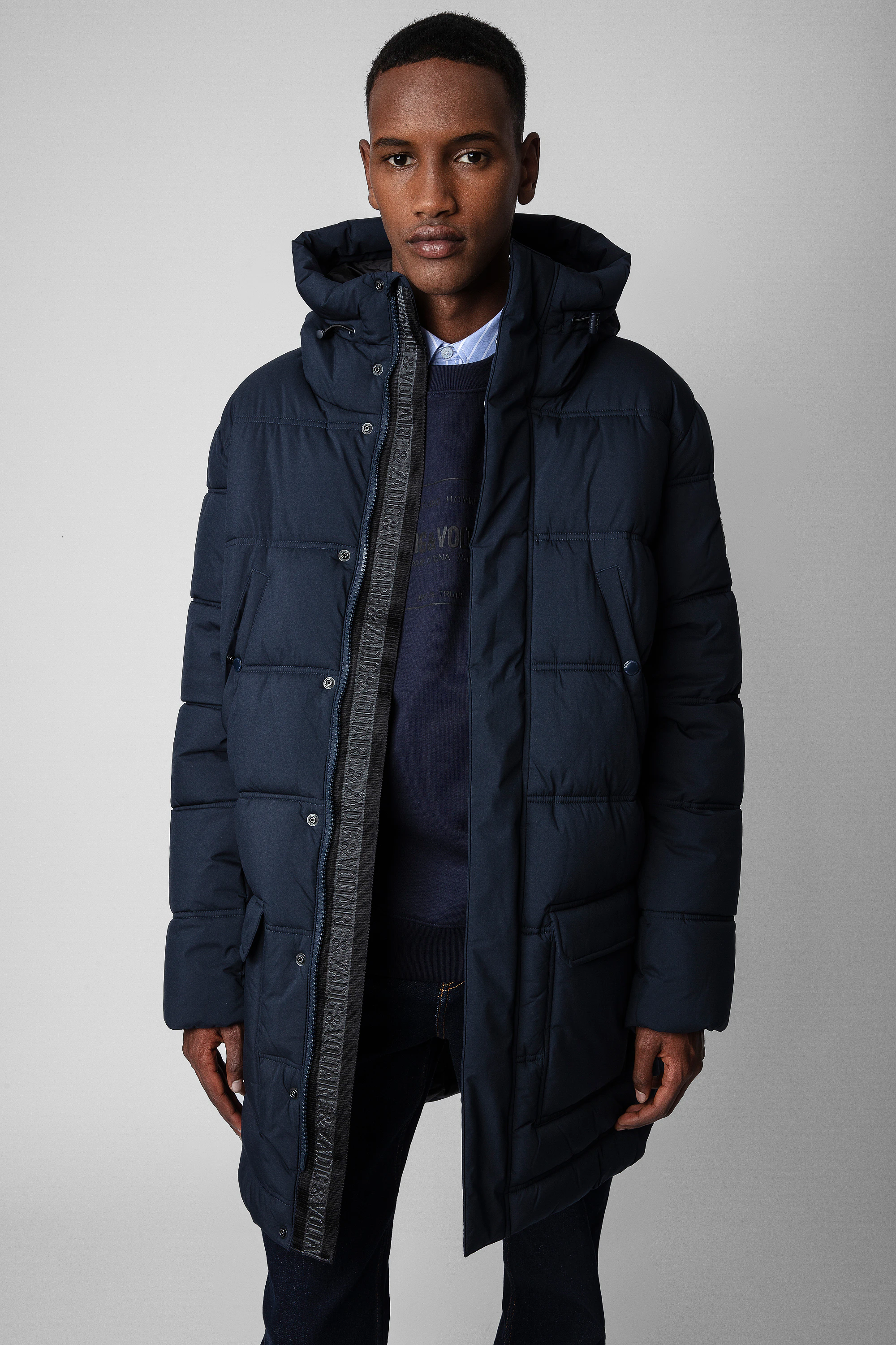 Bowel Nylon Parka parka blue men | Zadig&Voltaire
