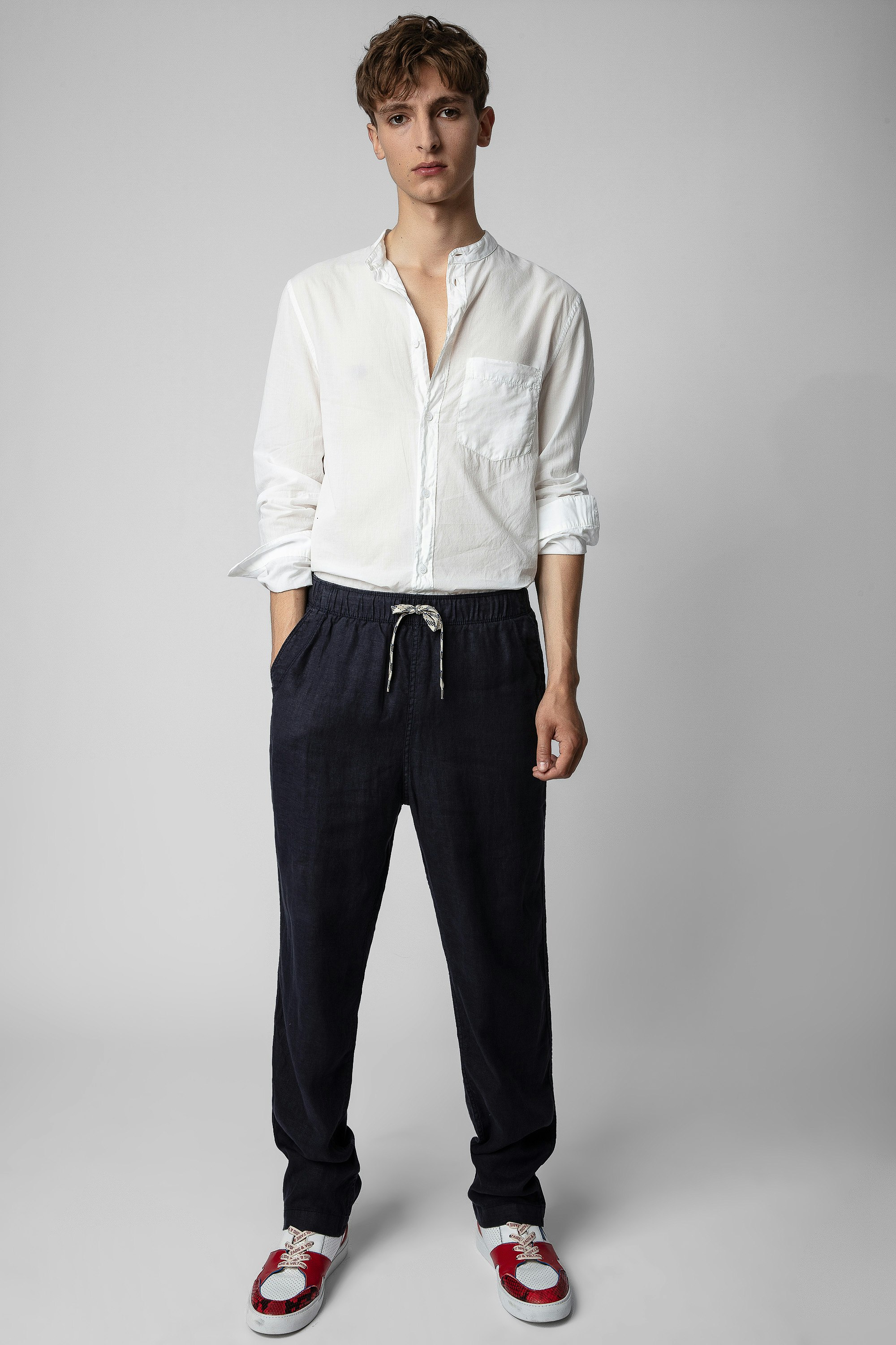 Linen Pixel Trousers
