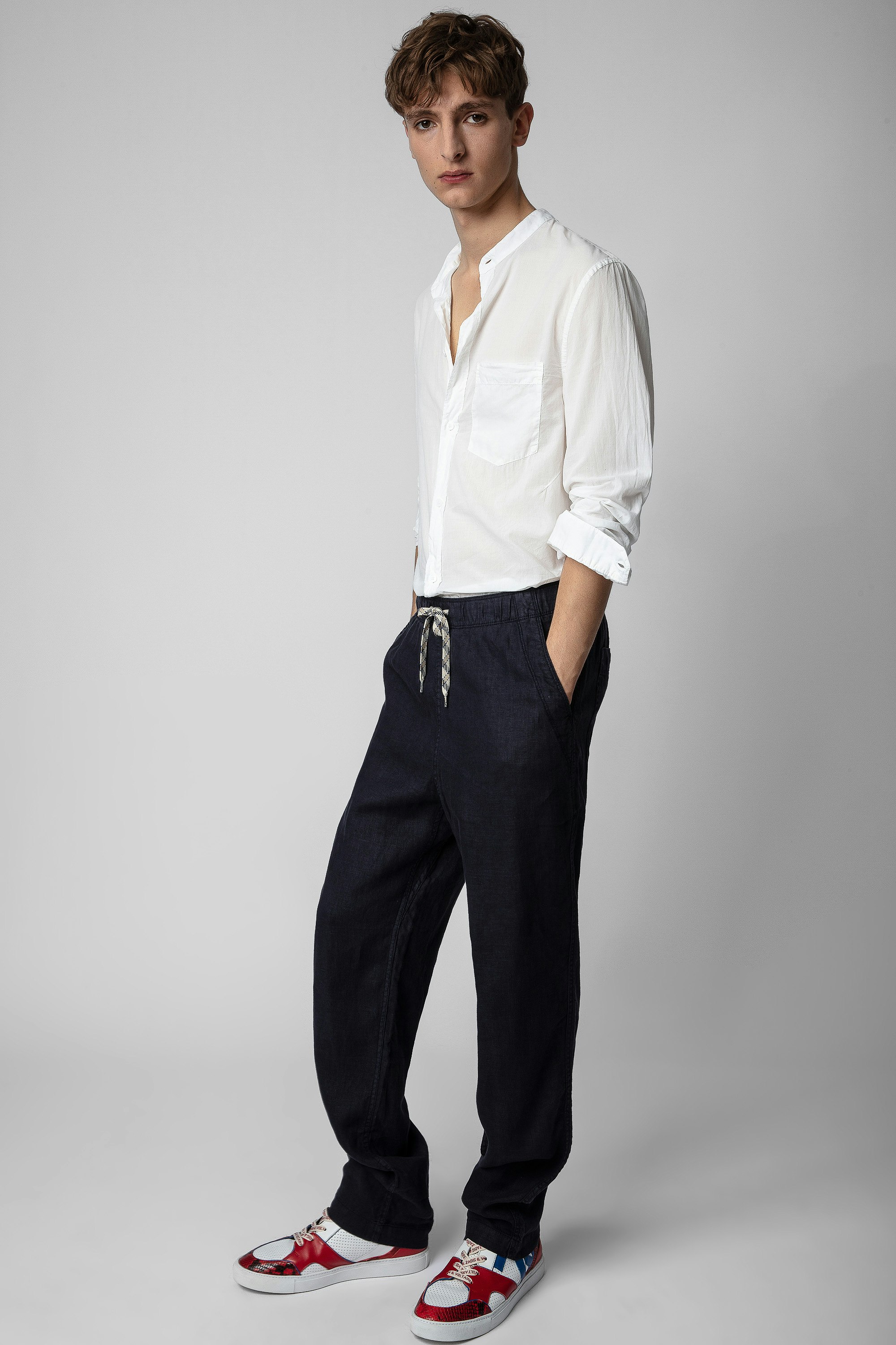 Linen Pixel Trousers 3
