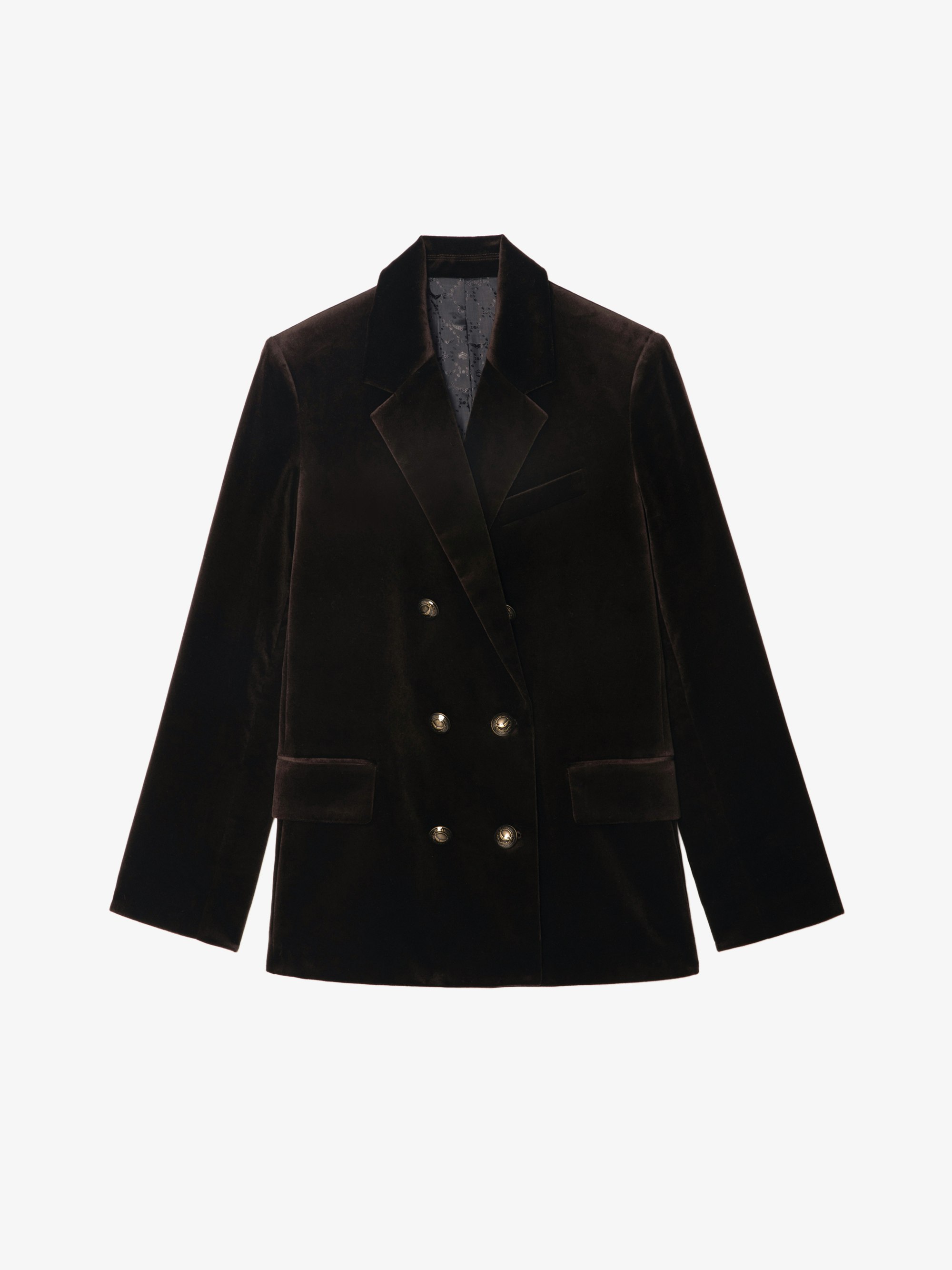 Vaska Structured Velvet Blazer - configurable