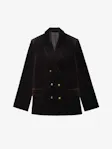 Vaska Structured Velvet Blazer