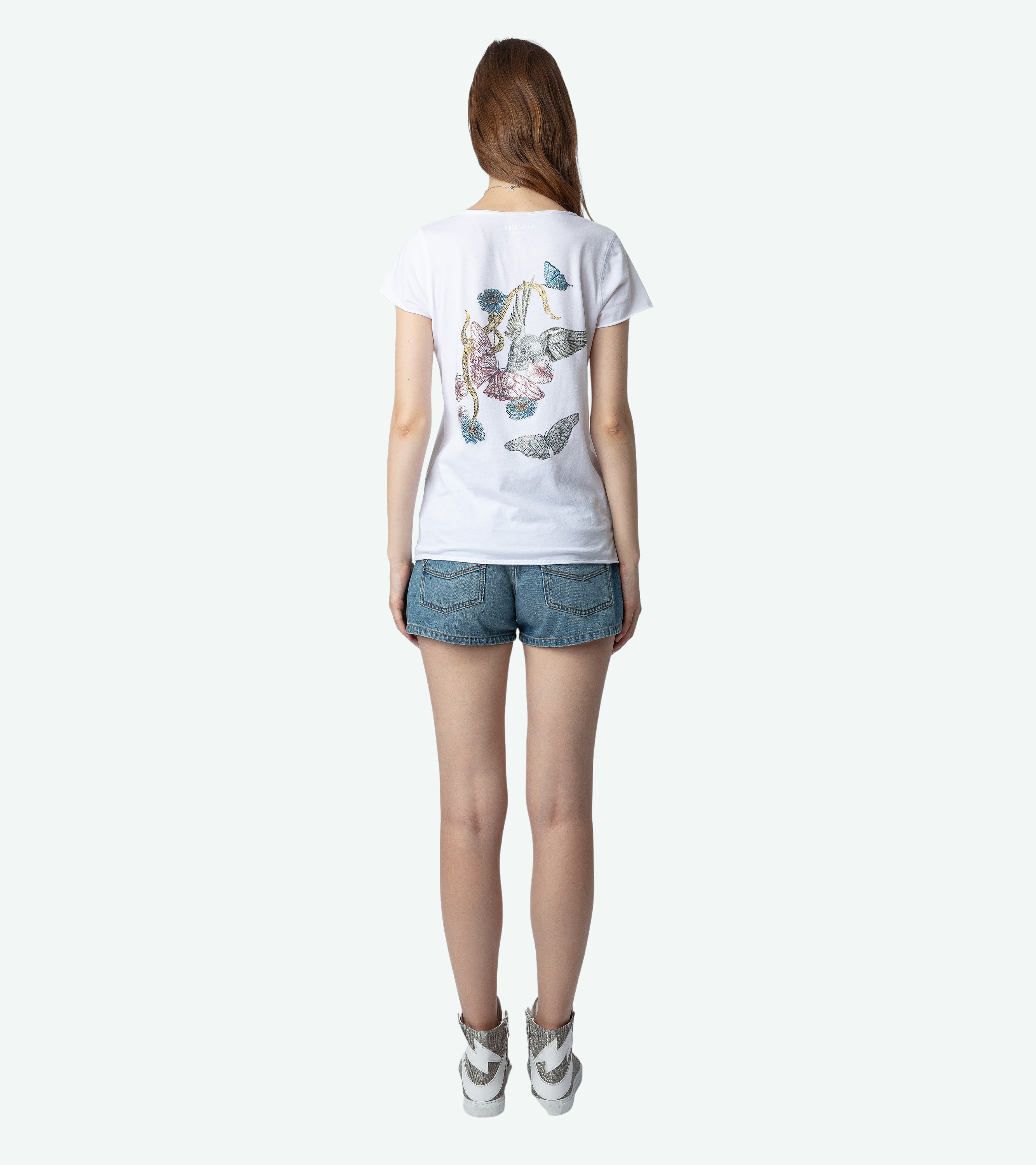 Sima Denim Diamanté Shorts