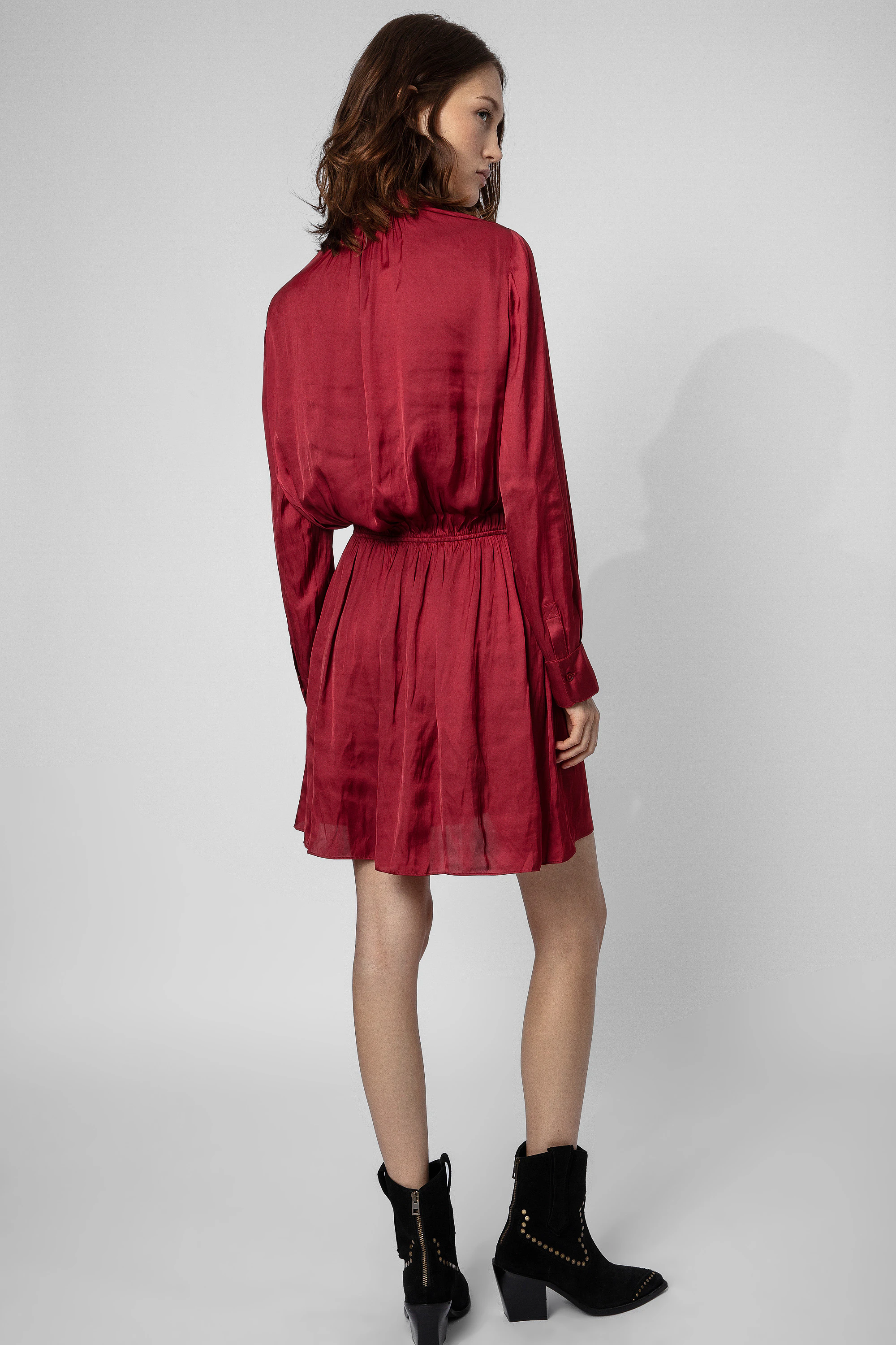 Rinka Satin Dress thumbnail 4