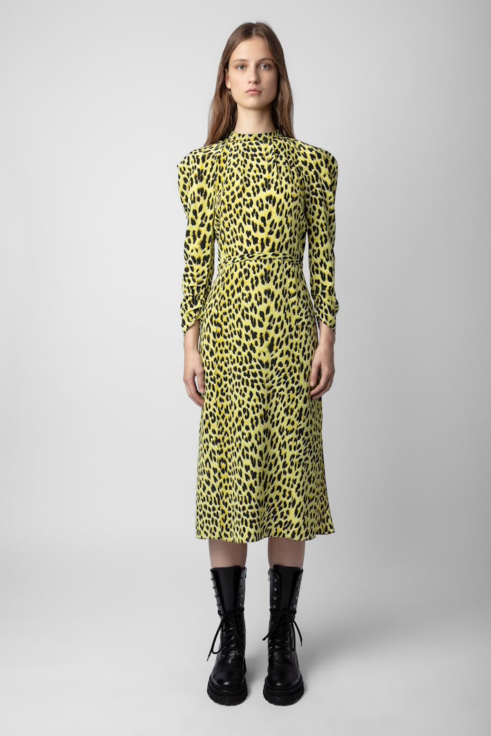Racyl Leopard Silk Dress