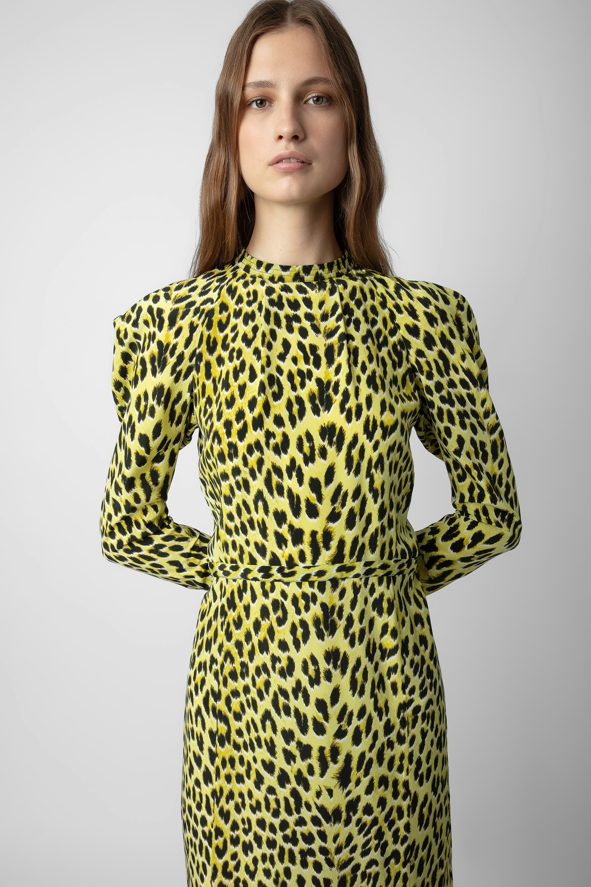 Racyl Leopard Silk Dress