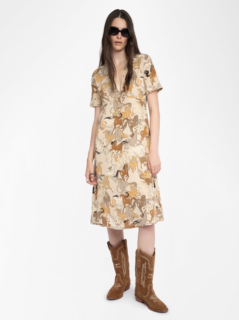 Rhodral Horse Print Dress