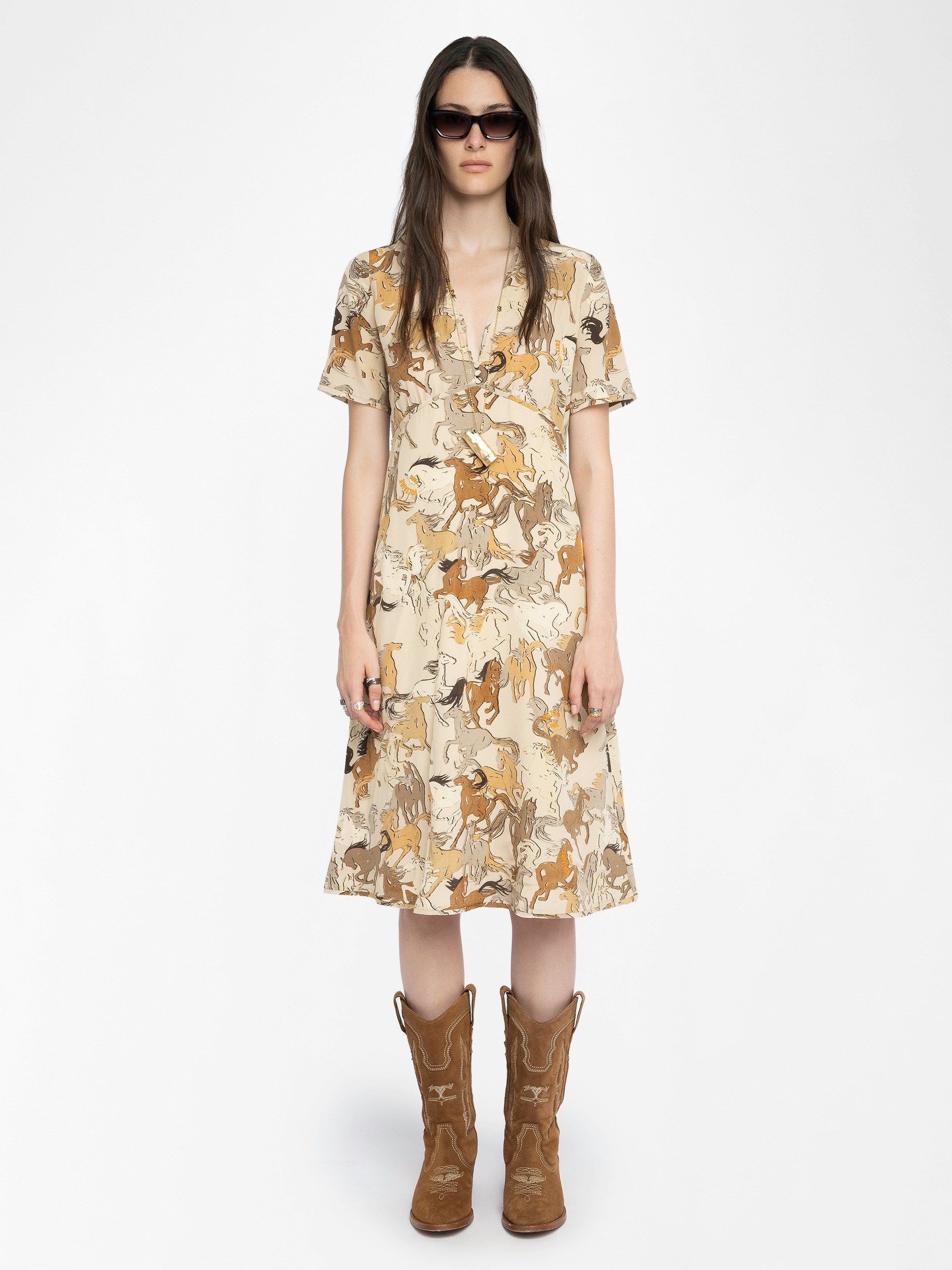 Rhodral Horse Print Dress