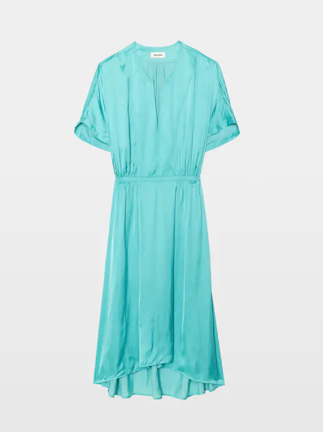 Riaz Satin Dress for Women - Borneo - Size: L - Zadig&Voltaire Riaz Satin Dress for Women - Borneo - Size: L - Zadig&Voltaire