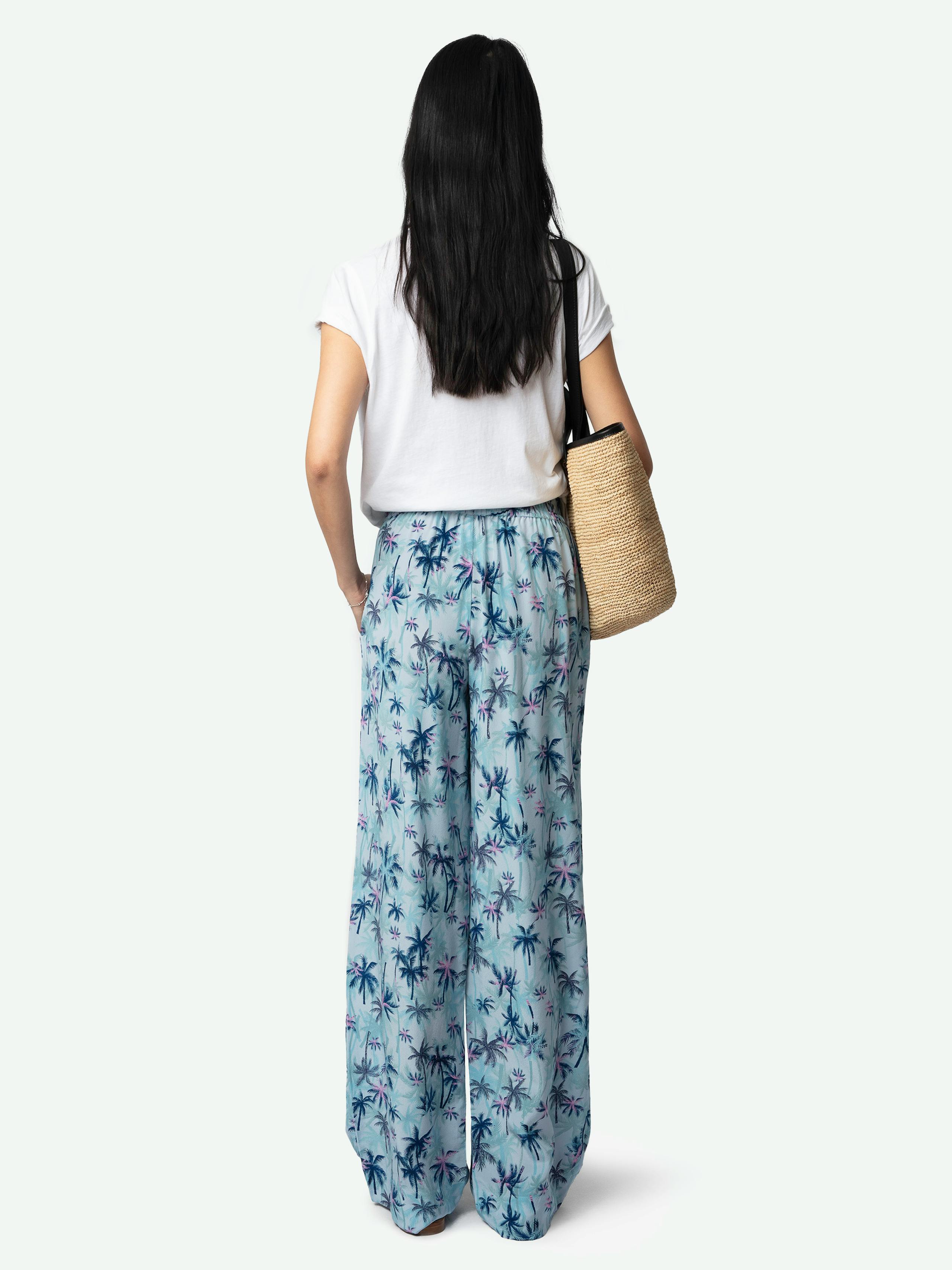 Resort Women's Wide Leg Silk Pants 3