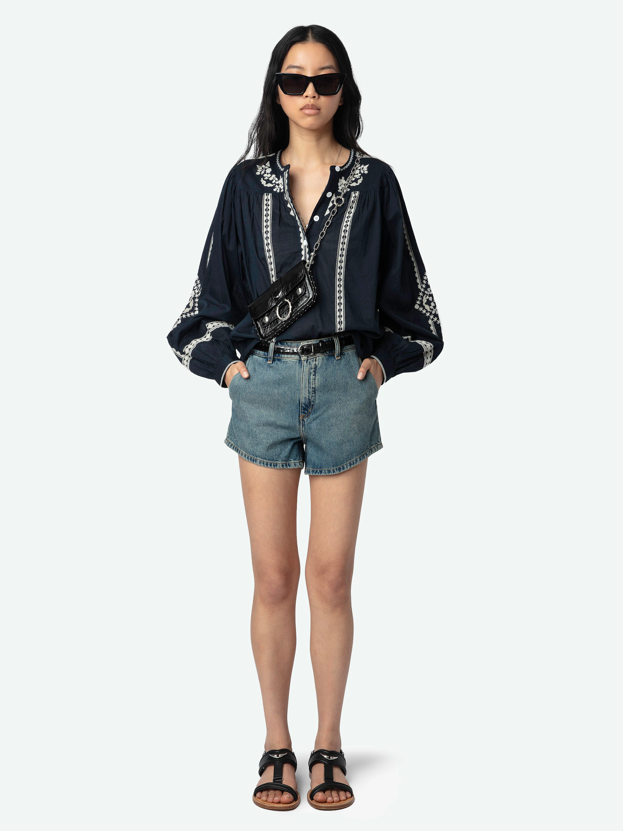 Tigy Oversized Cotton Blouse thumbnail 1