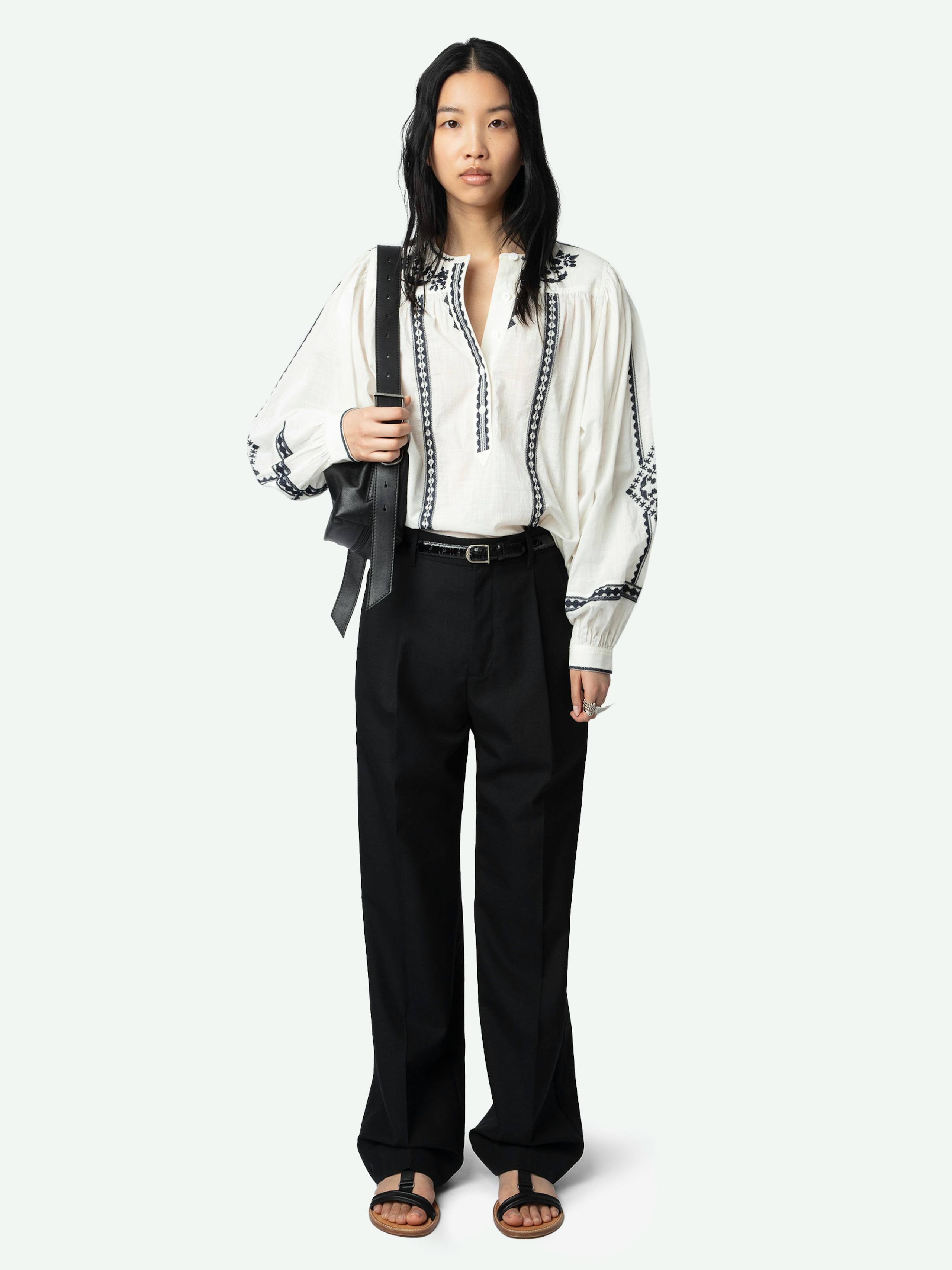 Tigy Oversized Cotton Blouse 1