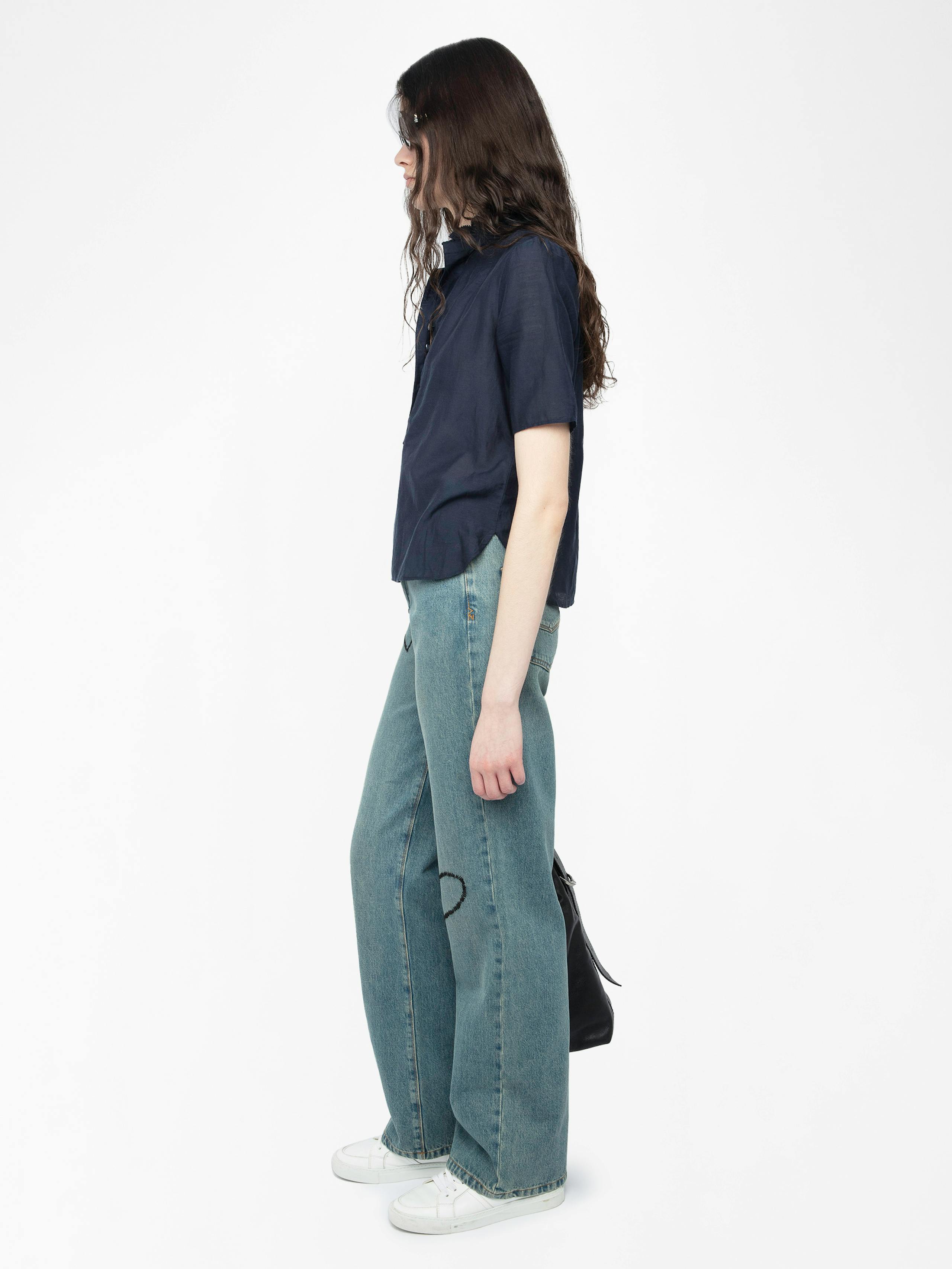 Elio Heart Embroidered Jeans 4