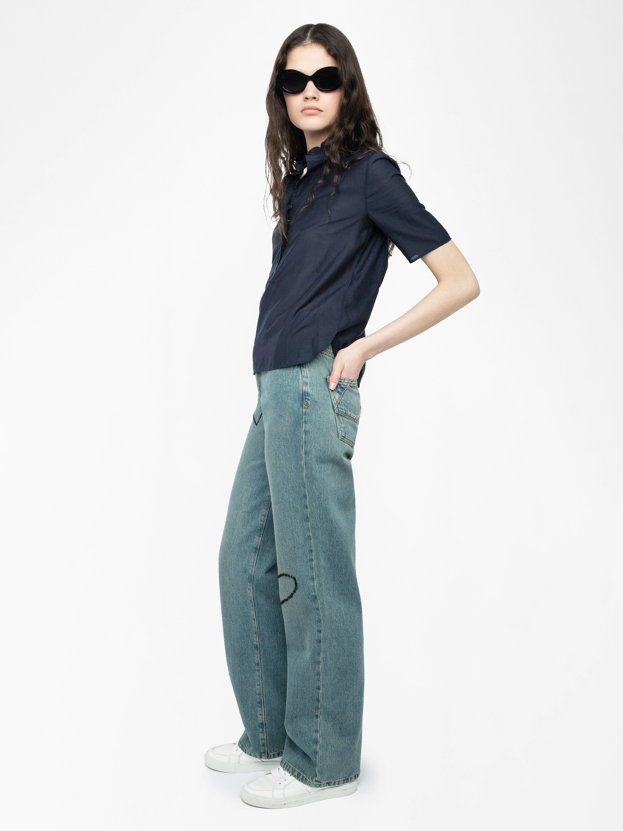 Elio Heart Embroidered Jeans 2